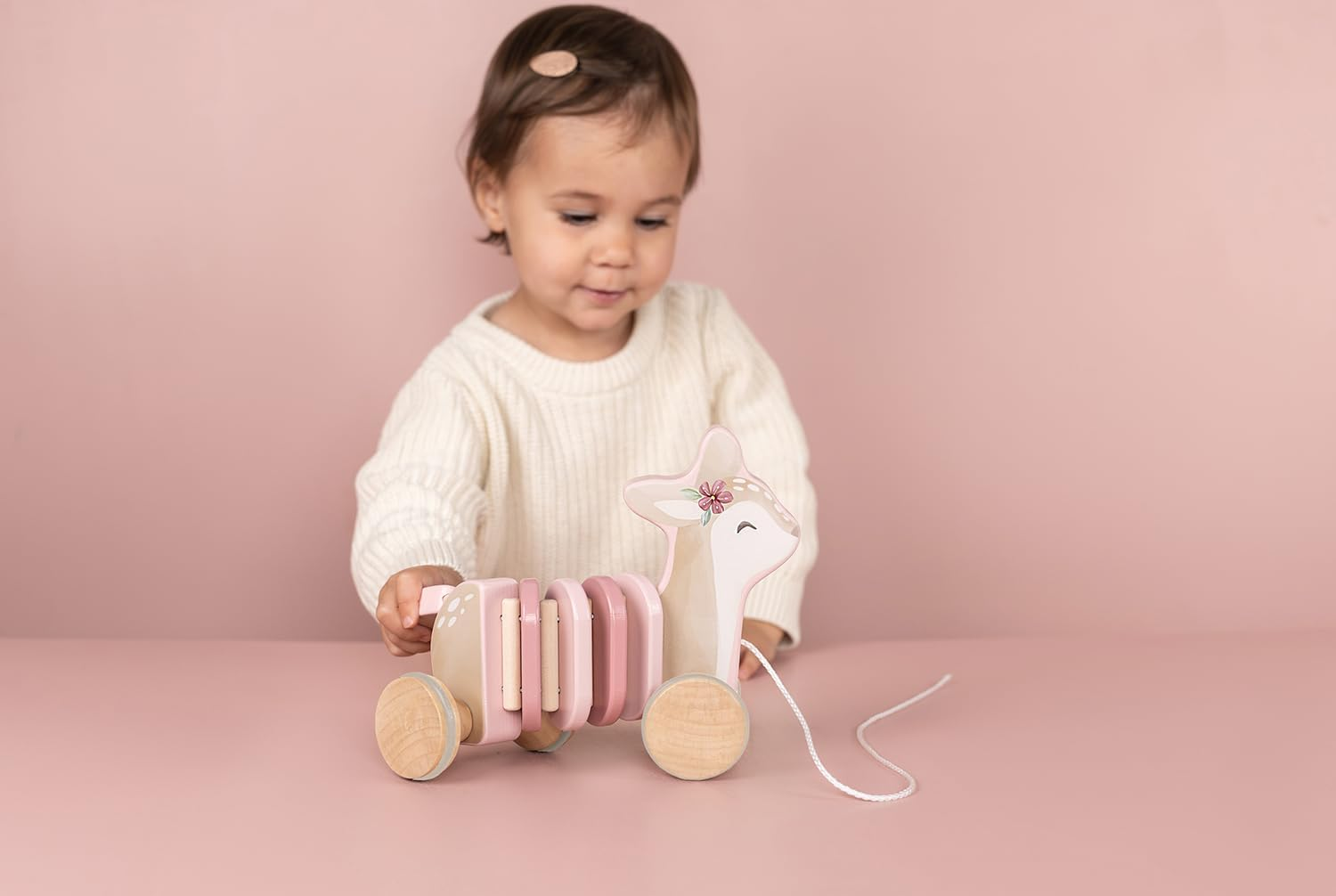 Little Dutch Fairy Garden Pull-Along Wood Deer image number 1