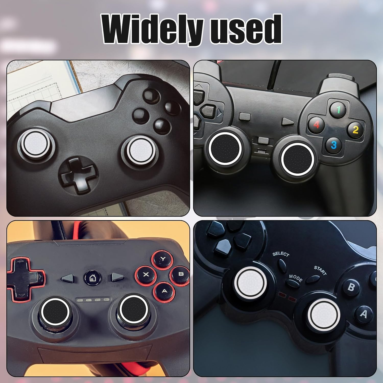 20Pieces Silicone Thumb Grip Caps,Analog Stick Joystick Controller Performance Thumb Grips Cap Compatible with PS5, PS4, Xbox One, Xbox Series X/S Controller Joystick Grips image number 6