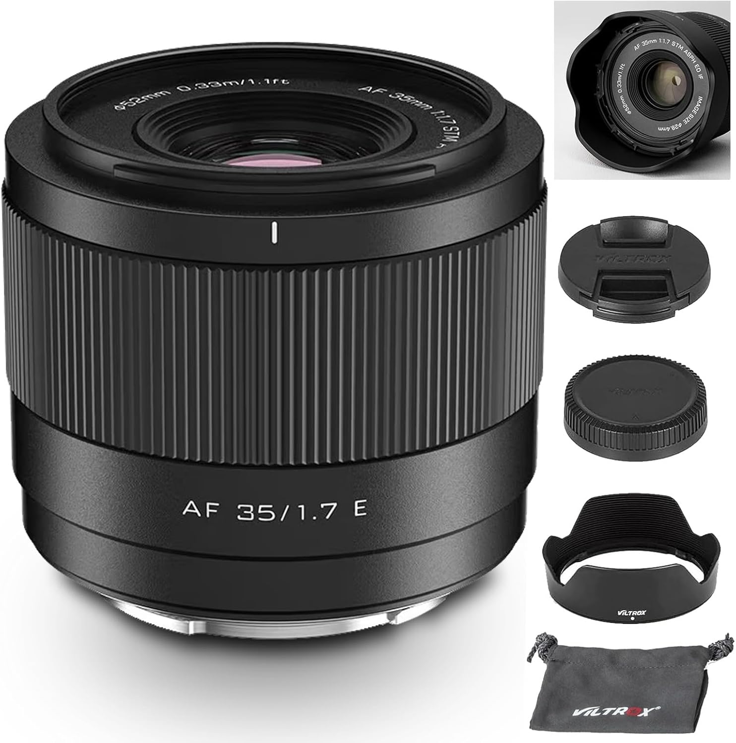 VILTROX 35Mm F1.7 E-Mount APS-C Lens for Sony E, STM Auto Focus Lens for Sony E-Mount Cameras FX3 A7C A7RII A7SII A7II A7RIII A7IV A7RIV A9 A1 ZVE1 A93 A6700 A6600 A6500 A6400 ZV-E10 FX30 ZV-E10II image number 3