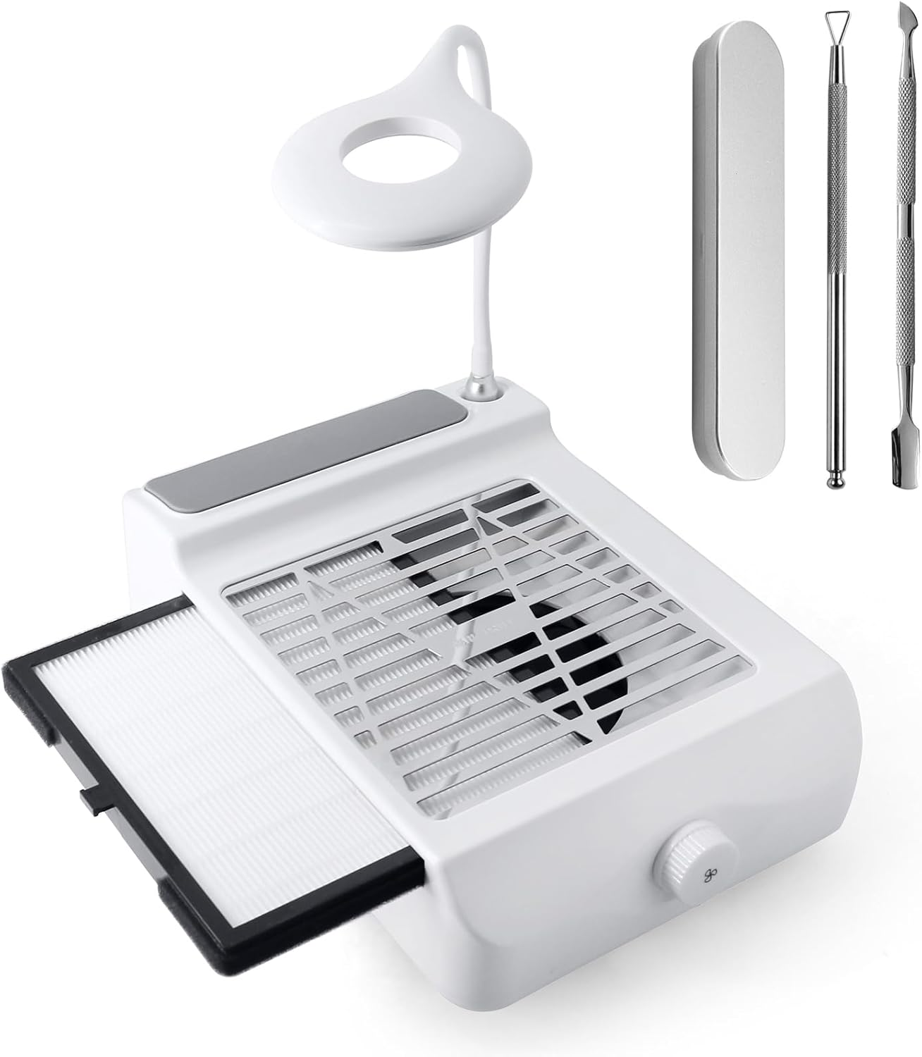 Nail Dust Extractor with Filter, Professional Dust Extraction for Nails Nail Salon, Nail Vacuum Cleaner, Nail Design Manicure, with Cuticle Pusher image number 6