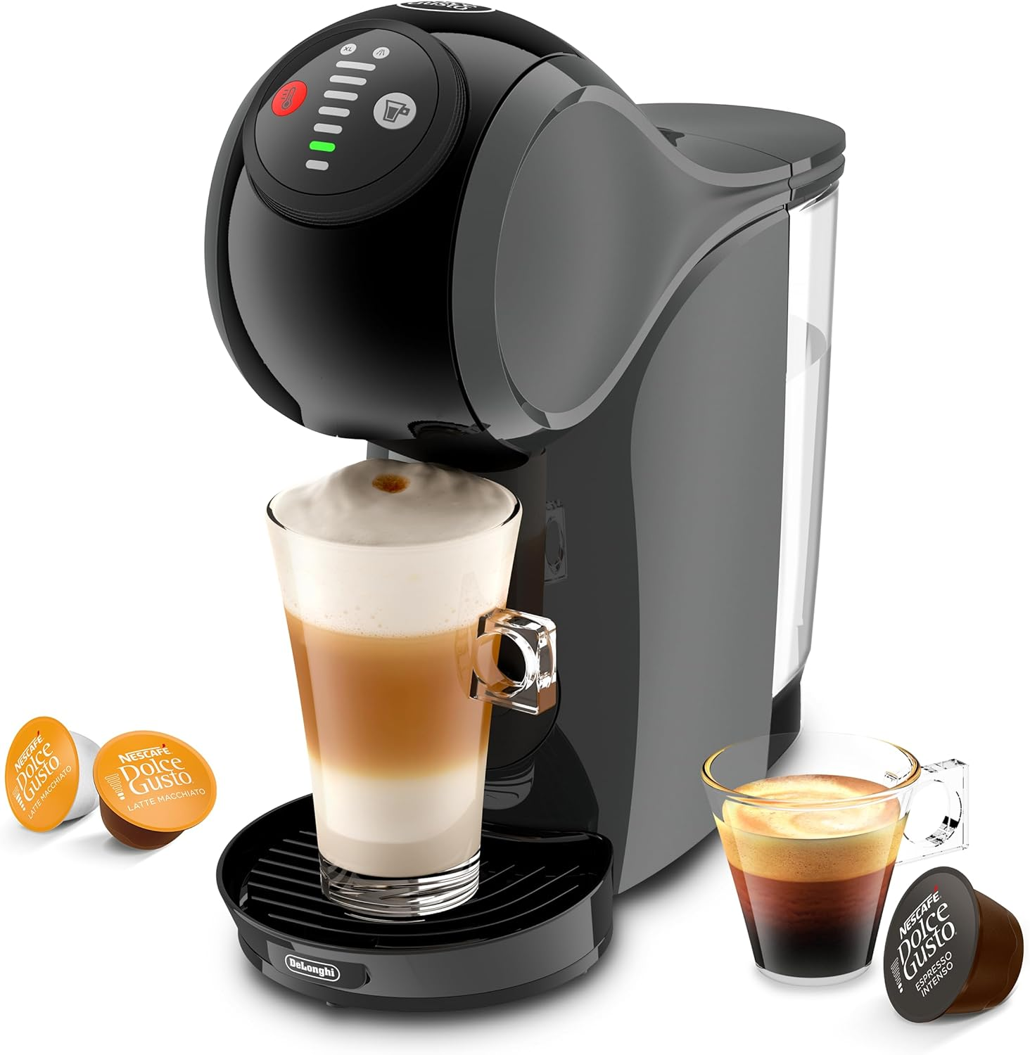 NESCAF&Eacute; DOLCE GUSTO Nescaf&eacute; Dolce Gusto De'Longhi GENIO S EDG226.A, Espresso Machine and Other Capsule Drinks, Hot & Cold Drinks, Compact Size, Automatic Shut-Off, Anthracite image number 2
