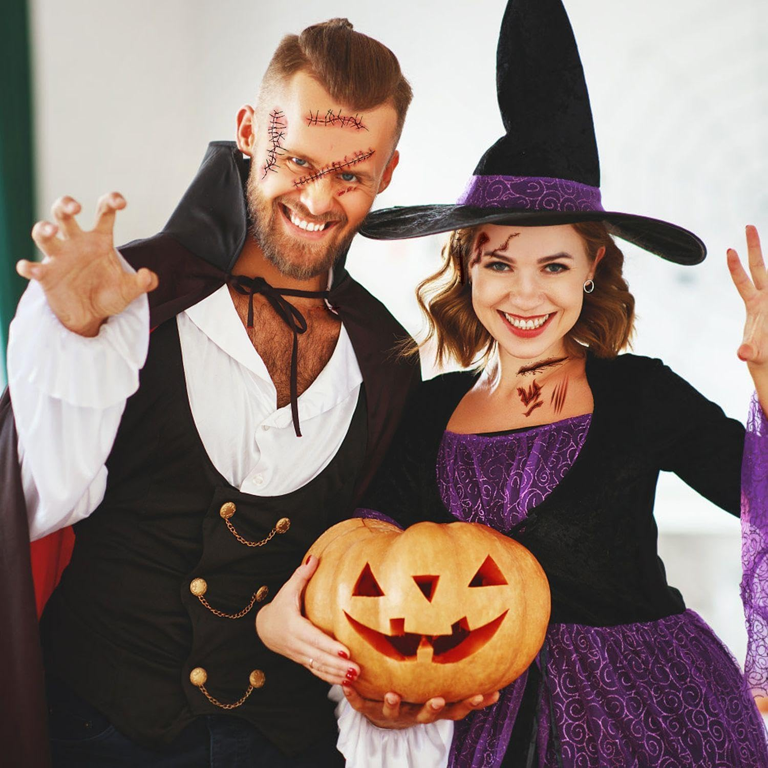 20 Scar Tattoo Stickers, Creative Simulation Tattoo Stickers, Role Play, Makeup Party Supplies, Waterproof Tattoo Stickers