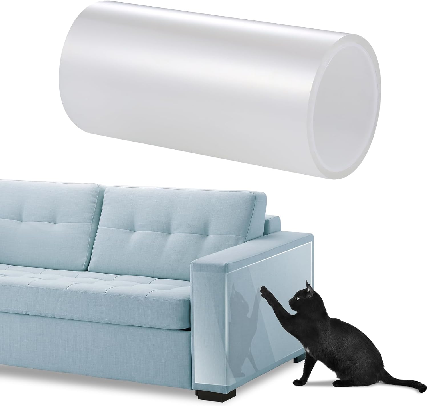 Hejo Door Protector from Dog Scratching, 20Cm&times;5M Door Scratch Protector, Clear anti Cat Scratch Furniture Protector, Flexible Cat Tape for Sofa, Doors, Screens, Cabinets, Walls image number 5