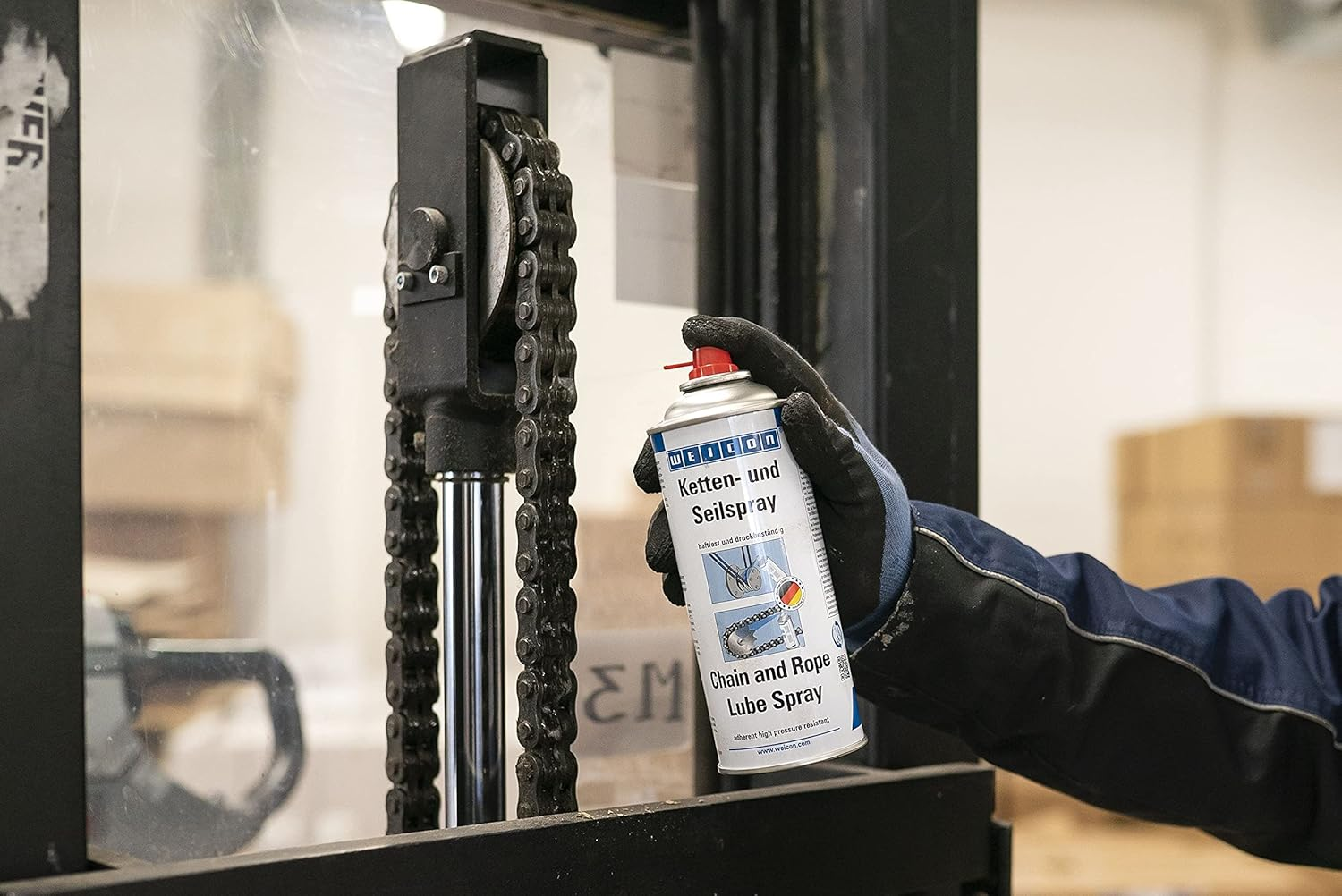 WEICON Chain and Rope Spray | Adhesive Lubricant for Chains and Wire Ropes of All Kinds | Prevents Elongation, Friction and Wear image number 5