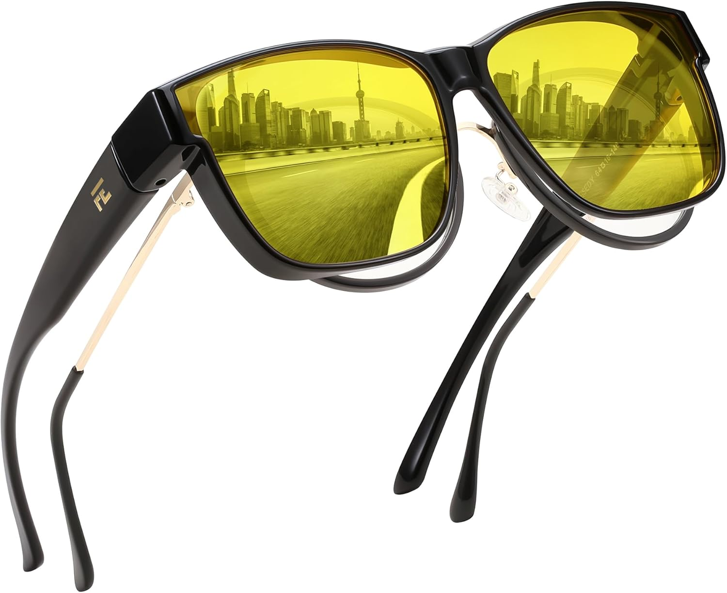 FEISEDY Polarized Sunglasses Fit over Glasses for Women Men Large Sunglasses UV400 Protection B0250