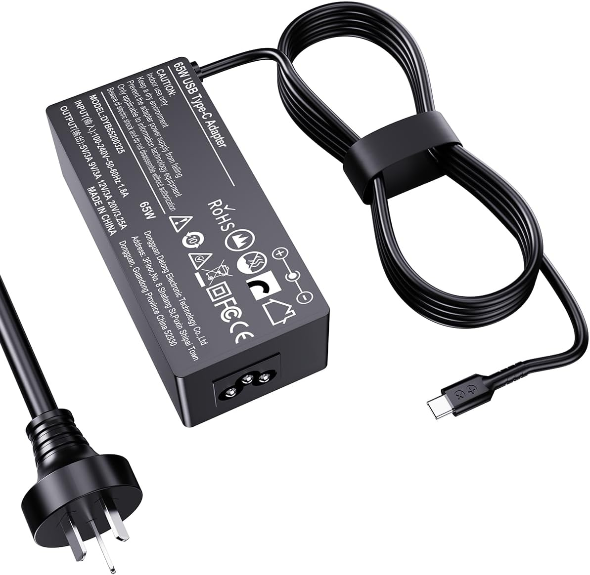 65W USB C Laptop Charger,Replacement for Lenovo Thinkpad T14 T15 T480 T480S T490 T490S T580 T590,Chromebook 300E 500E Yoga C930