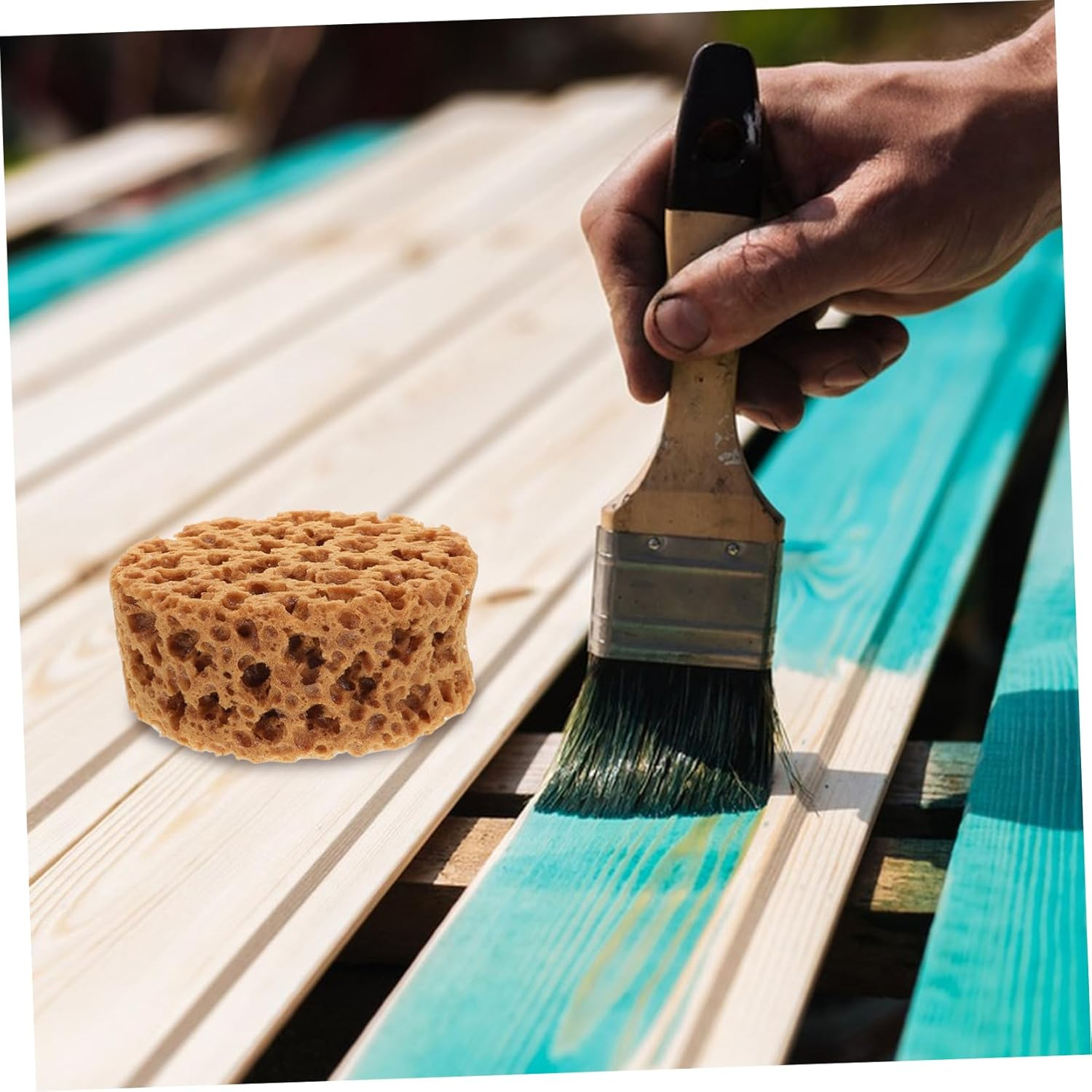 Bestonzon Paint Brush Tools Artificial Sea Sponge Textured Painting Tool for Walls Furniture Crafts Reusable Art Sponge Applicator image number 6