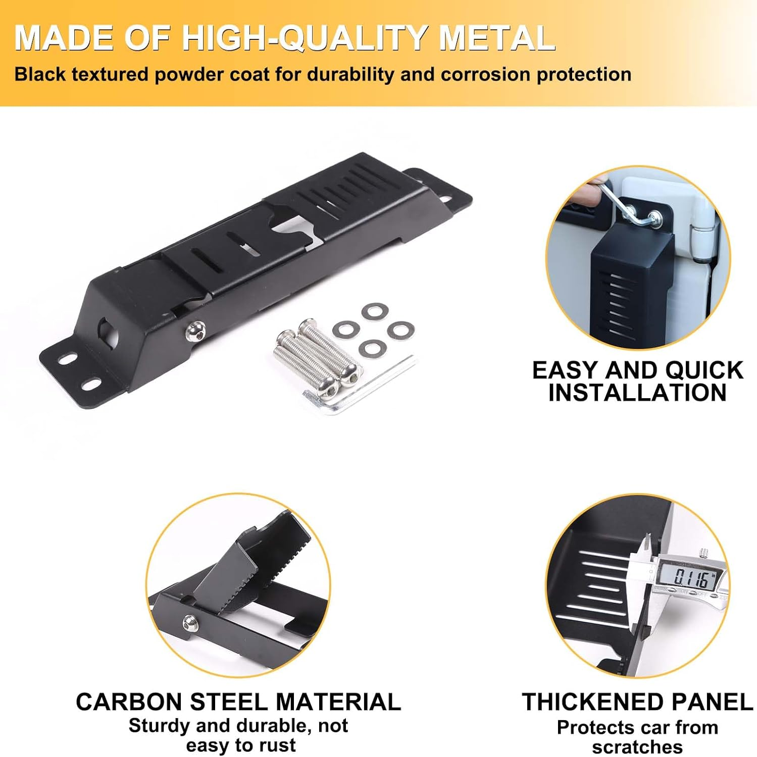 Yinaniutos Door Hinge Step Compatible with INEOS Grenadier 2020-2025 Accessories | Carbon Steel Folding Foot Pedal Roof Access | 1PC Set image number 5