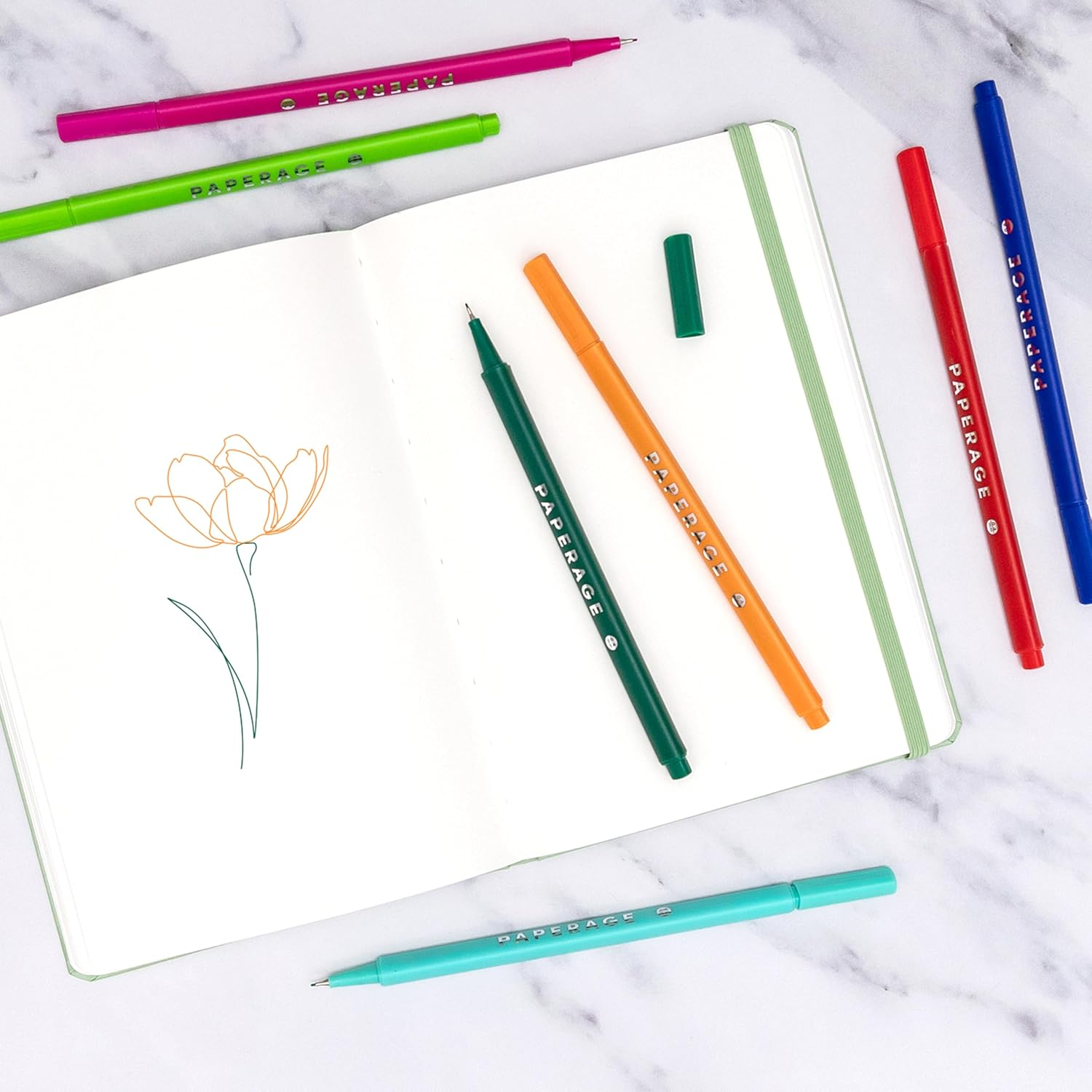 PAPERAGE Blank Journal Notebook, (Black), 160 Pages, Medium 5.7 Inches X 8 Inches - 100 GSM Thick Paper, Hardcover image number 6