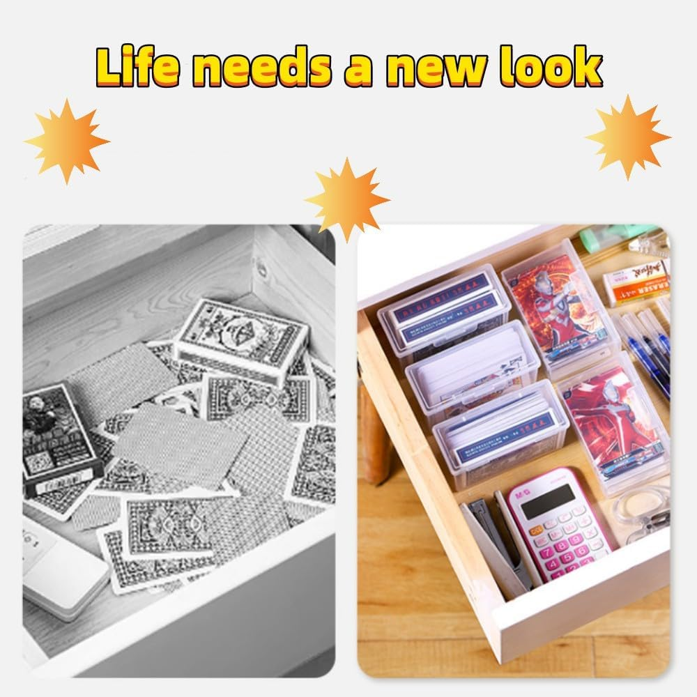 DACUAN 8 Boxes Poker Storage Box, Clear Game Card Case, image number 4