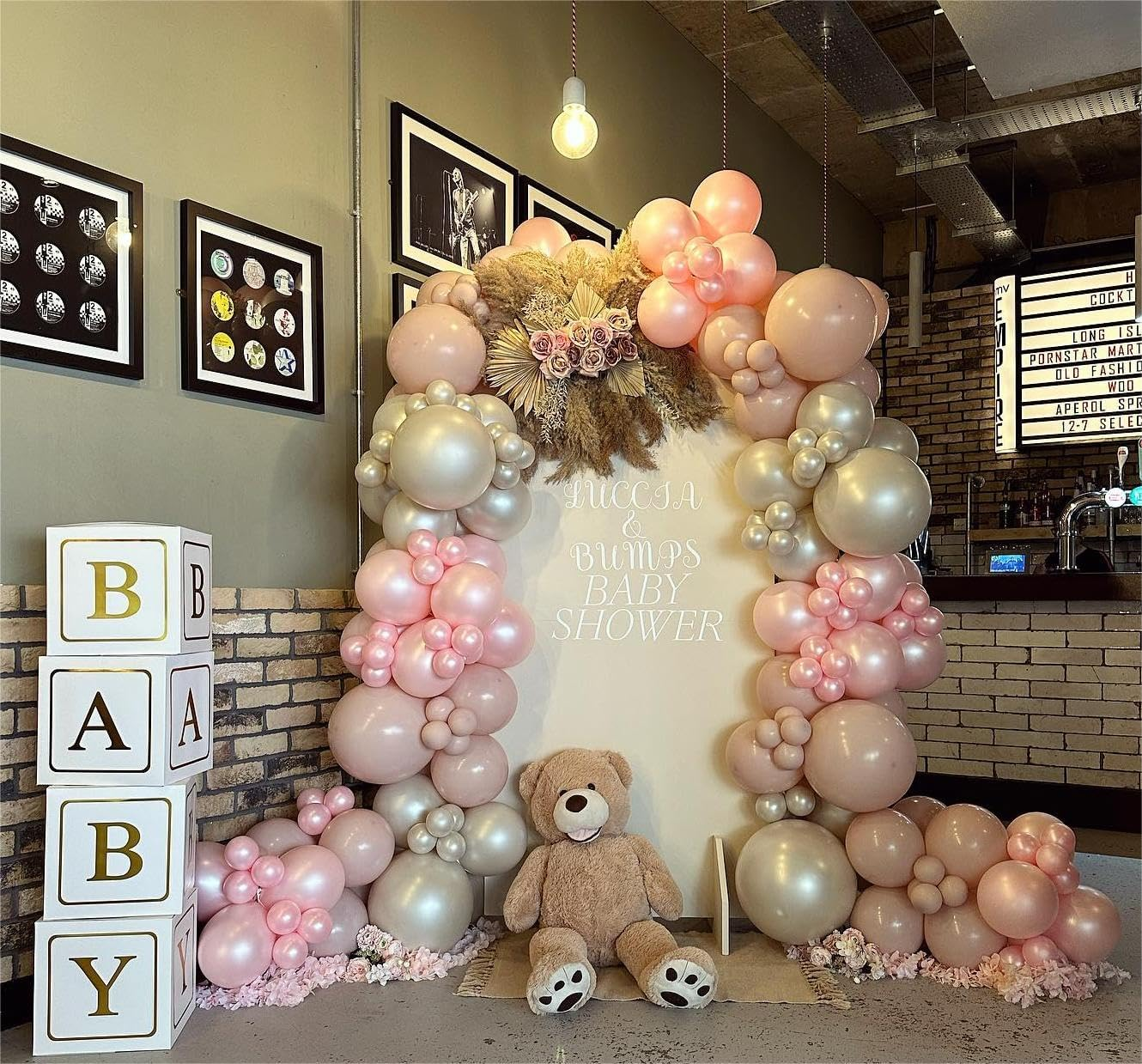 Pearl White Double Stuffed Balloons Different Size 115Pcs 5/10/12/18" White Pearl Ivory Balloons Garland Kit for Wedding Birde to Be Engagement Bridal Shower Birthday Baby Shower Party - Blush Pink image number 6