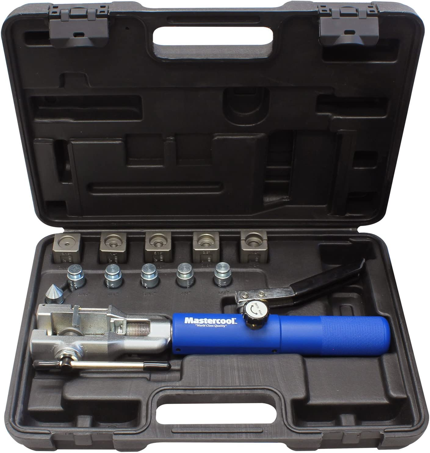 Mastercool 72480 Blue & Silver 37 Degree Flaring/Double Flaring Hydraulic Tool Kit image number 2