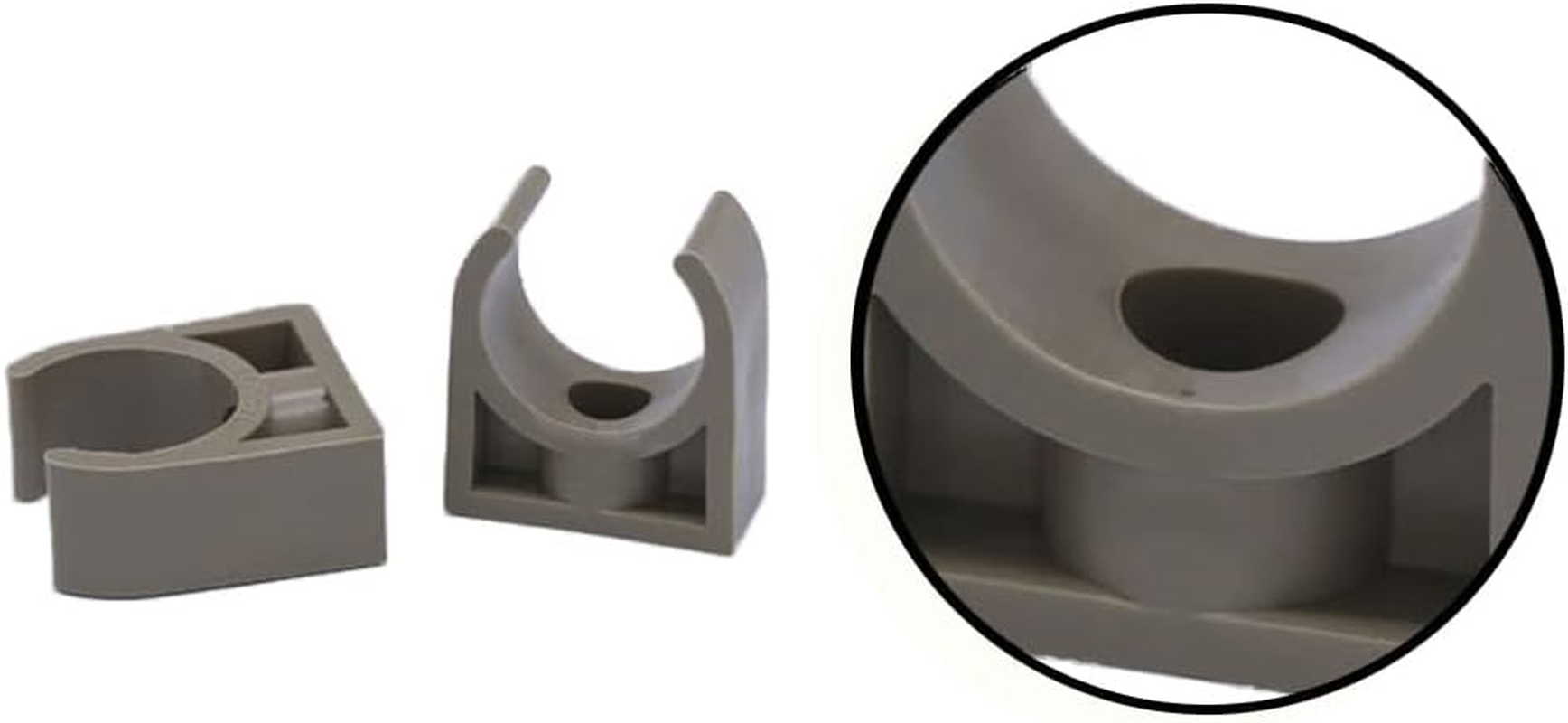 10Pcs 40Mm DN32 PPR U Type Pipe Clamps, Hose Hanger Support Water Pipe Fixed Clips Duct Fittings image number 3