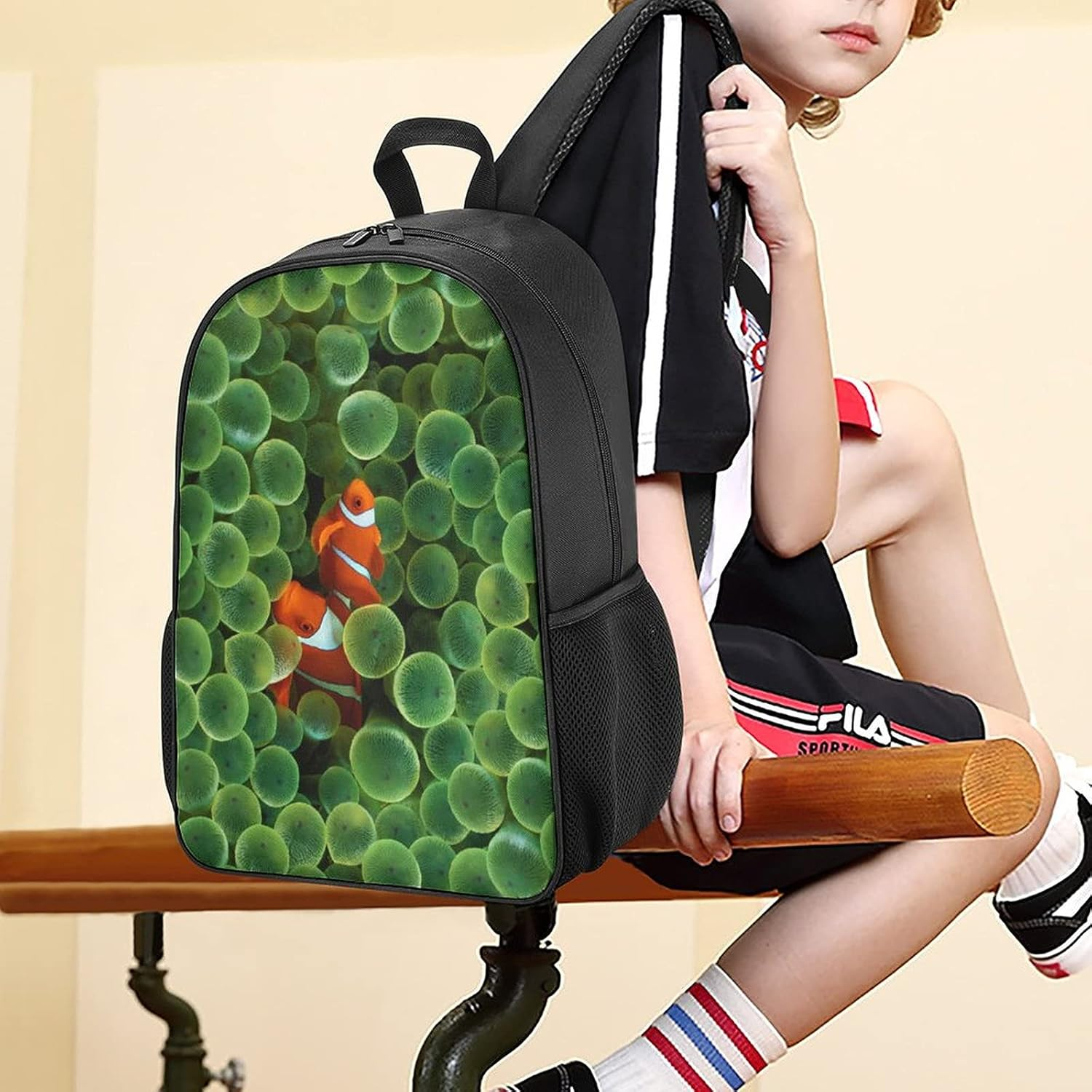 Waterproof Children'S Backpack Cute Animal Beautiful Fish Ocean Bulk School Backpack for Middle School Students image number 4
