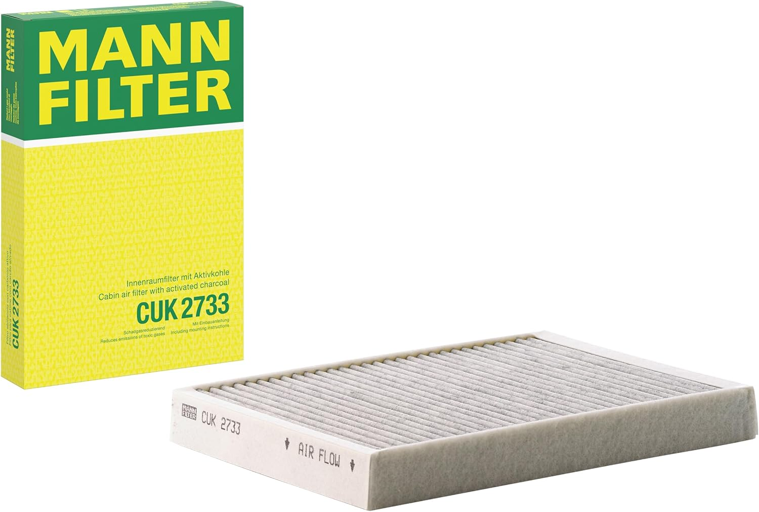 Mann-Filter CUK 2733 Cabin Filter with Activated Charcoal for Select Volvo S80 Models image number 2