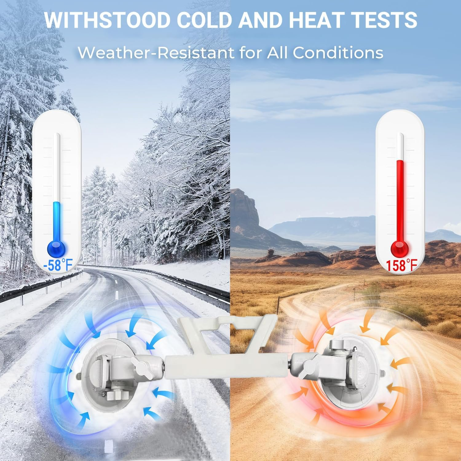 KIKIIKE Foldable Starlink Mini Car Mount with Suction Cups - Portable & Secure Antenna Mount for Travel, Camping, RV - Quick-Install Starlink Mini Mount for Reliable Signal Anywhere image number 4