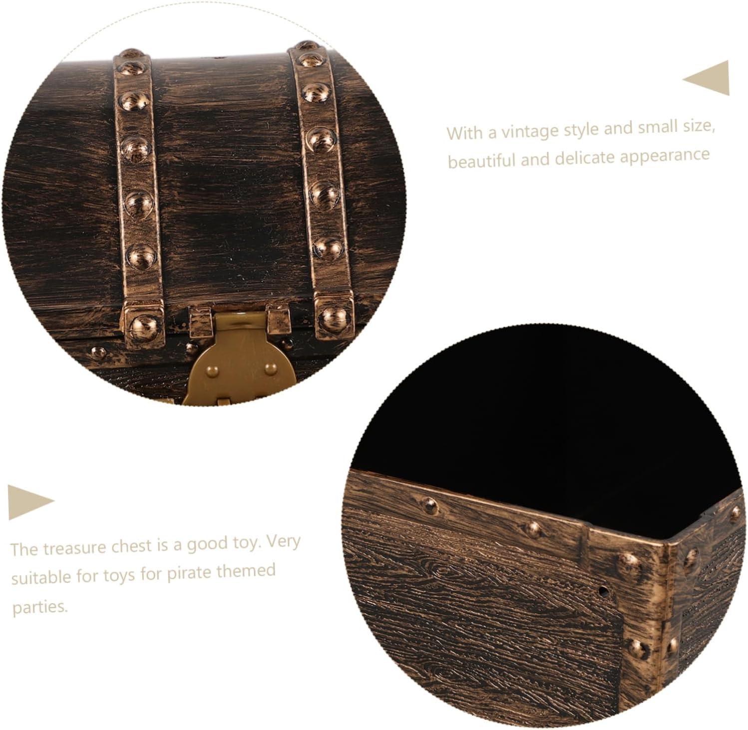 Retro Pirate Treasure Chest Decorative Mini Box for Jewelry Storage Pirate Party Supplies