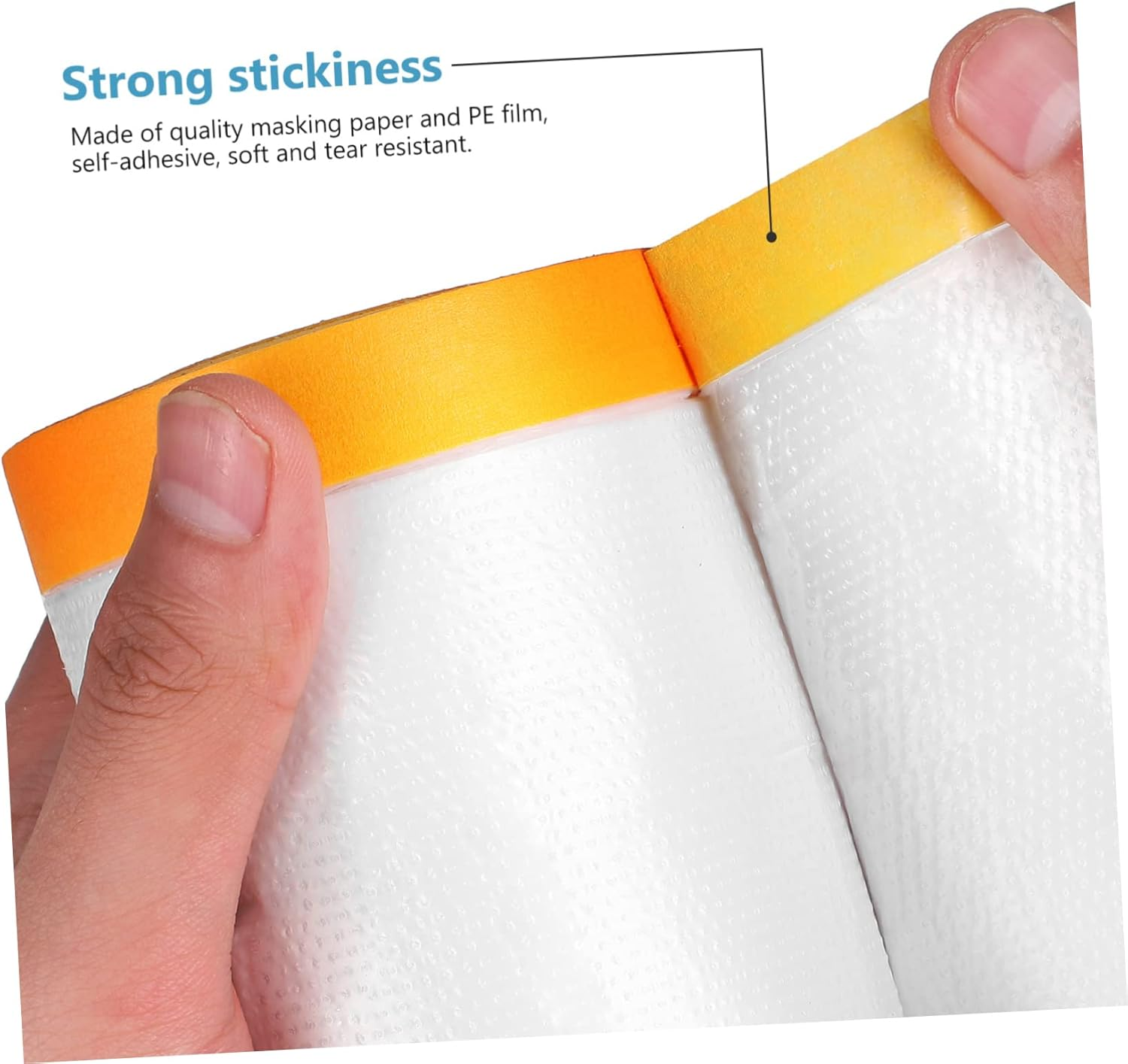 6 Rolls Self-Adhesive Masking Tape Film Covering Films for Painting Protection Dust Protection 30Cm&times;30M 55Cm&times;25M 55Cm&times;30M Multipack for Automotive and Furniture image number 1