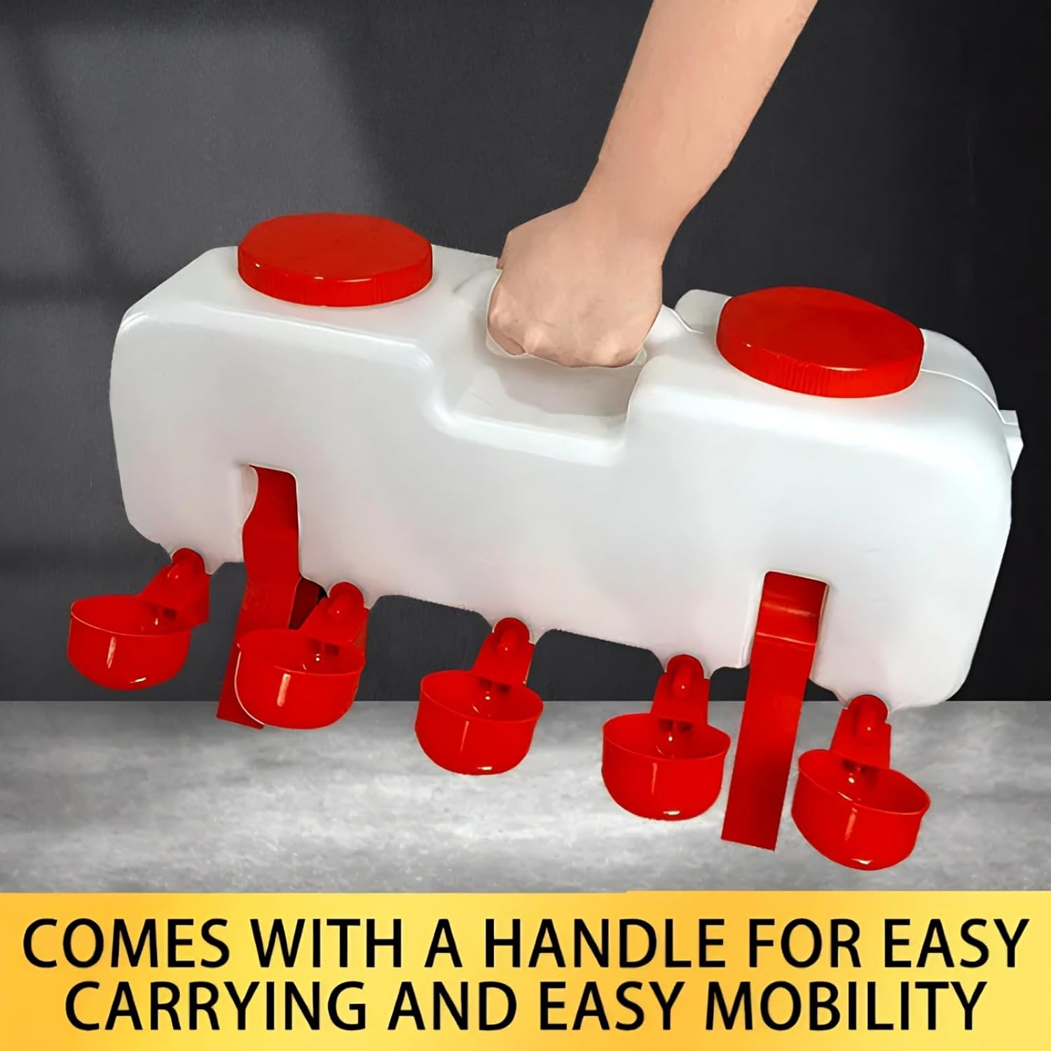 Automatic Chicken Waterer, Neatly Arranged Poultry Waterer, Large Capacity Chicken Waterer Cups with 10Pcs Bowls for Duck Goose image number 4