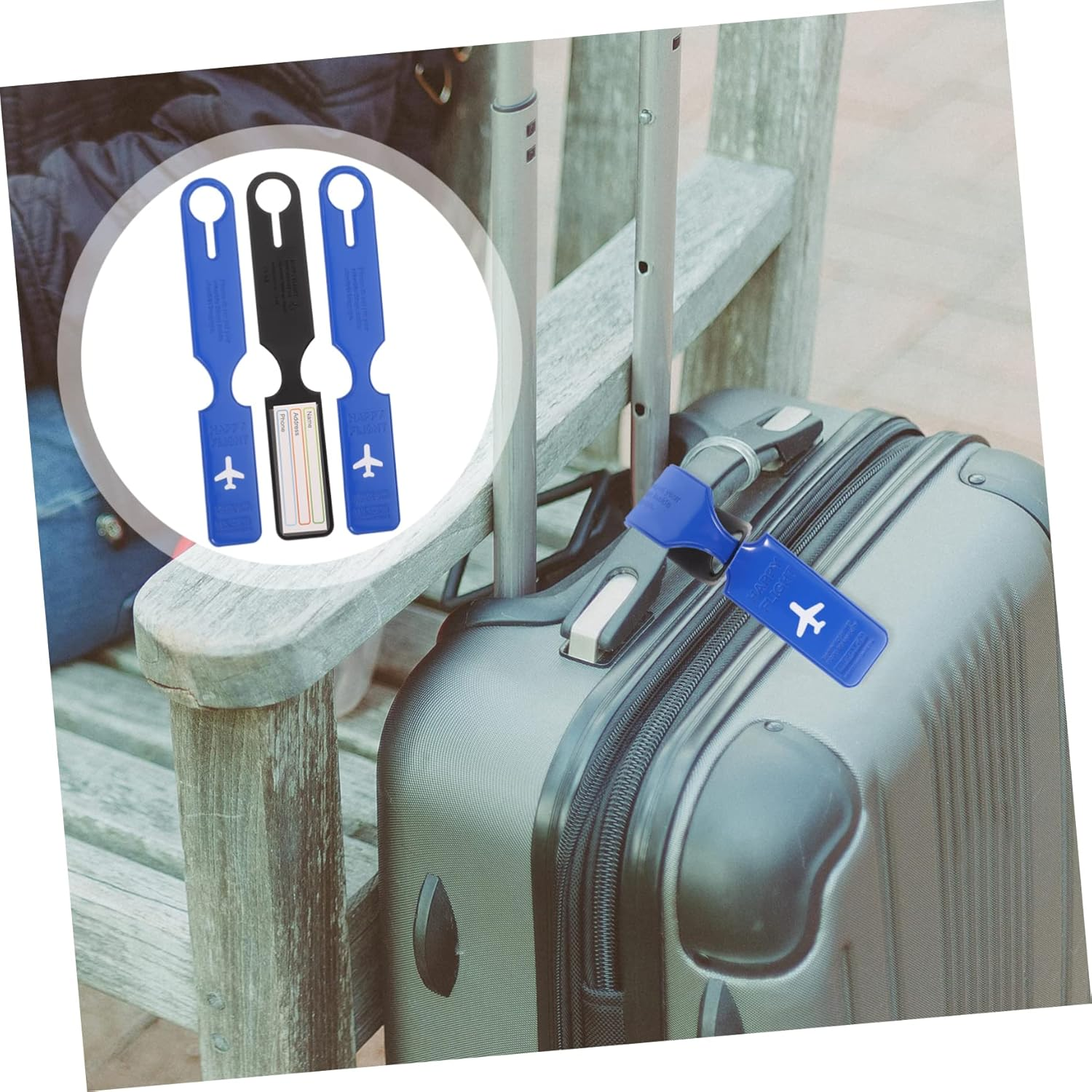 VERDANVERSE 3Pcs PVC Luggage Tags Travel Baggage Label Id Tags for Suitcases Backpack Accessories