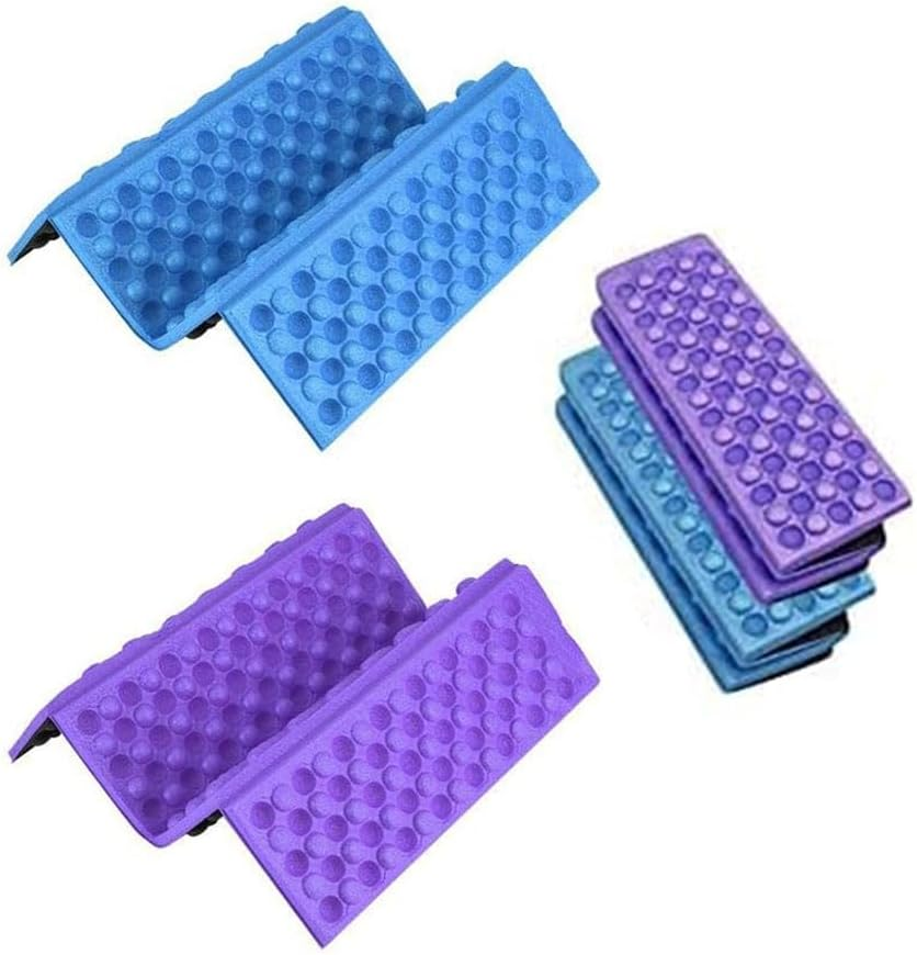QOOWFEANIG Mini Waterproof Folding Mat Foam Sitting Pad, 2Pc Lightweight Camping Seat Cushion for Hiking Backpacking, Portable Outdoor Foldable Sit Pad, Non-Slip Foam Mat for Picnic
