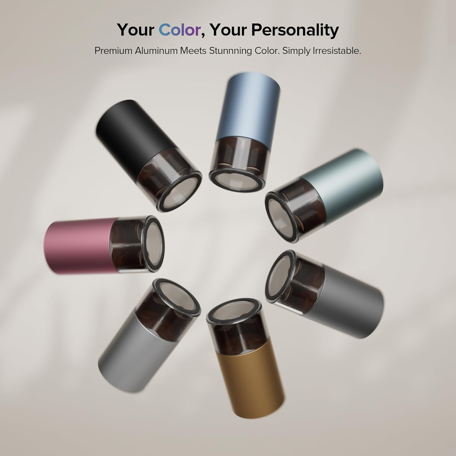 Airversa Dual-Nozzle Waterless Essential Oil Diffuser for Home Rechargeable Scent Diffusers with 5 Timer Settings, 4 Mist Levels with Vehicle Mode for Car Room Studio Office, Black Metal - Desert Titanium image number 3