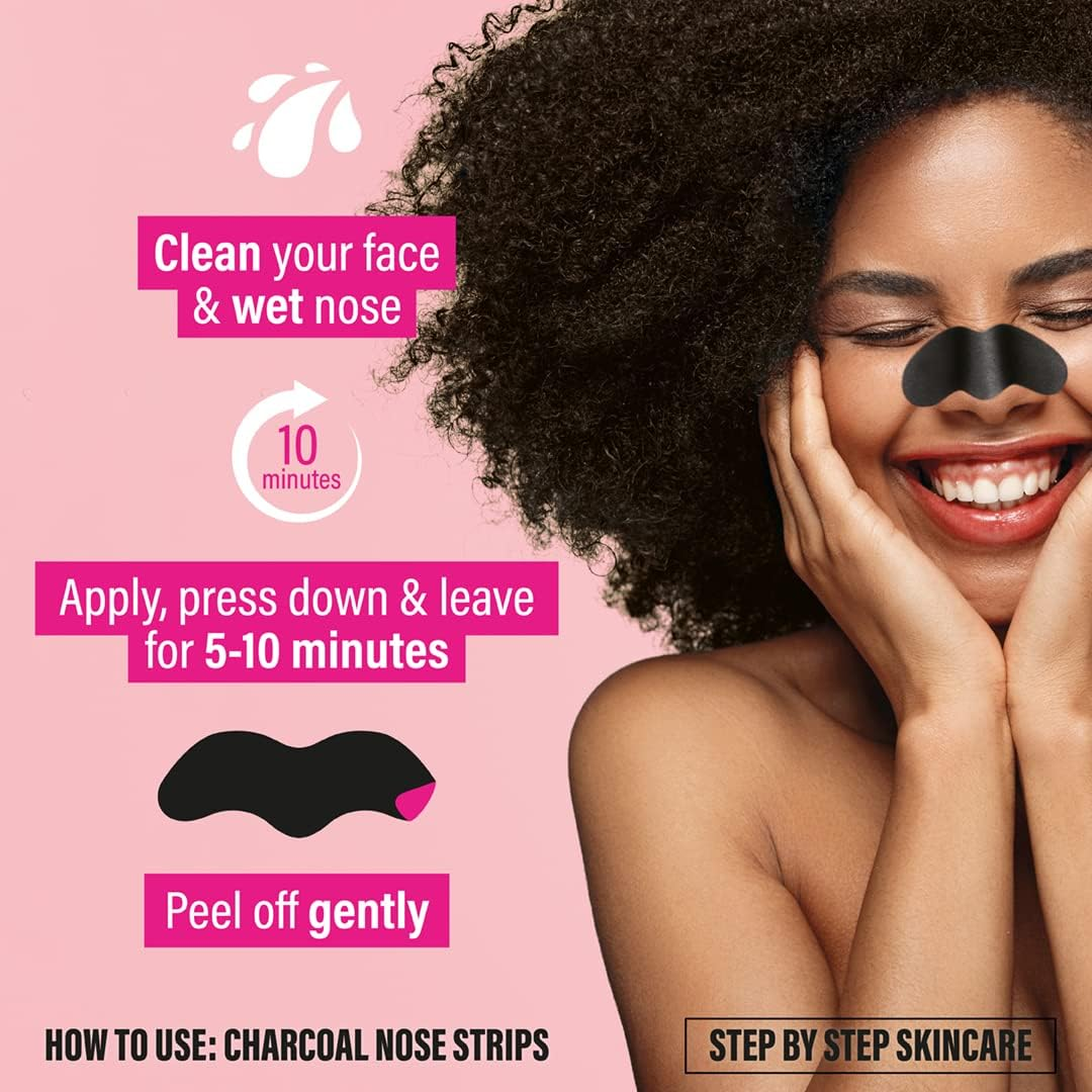 T-Zone Charcoal & Bamboo Nose Strips for Unclogging Pores & Removing Impurities X 12 Nose Strips image number 3