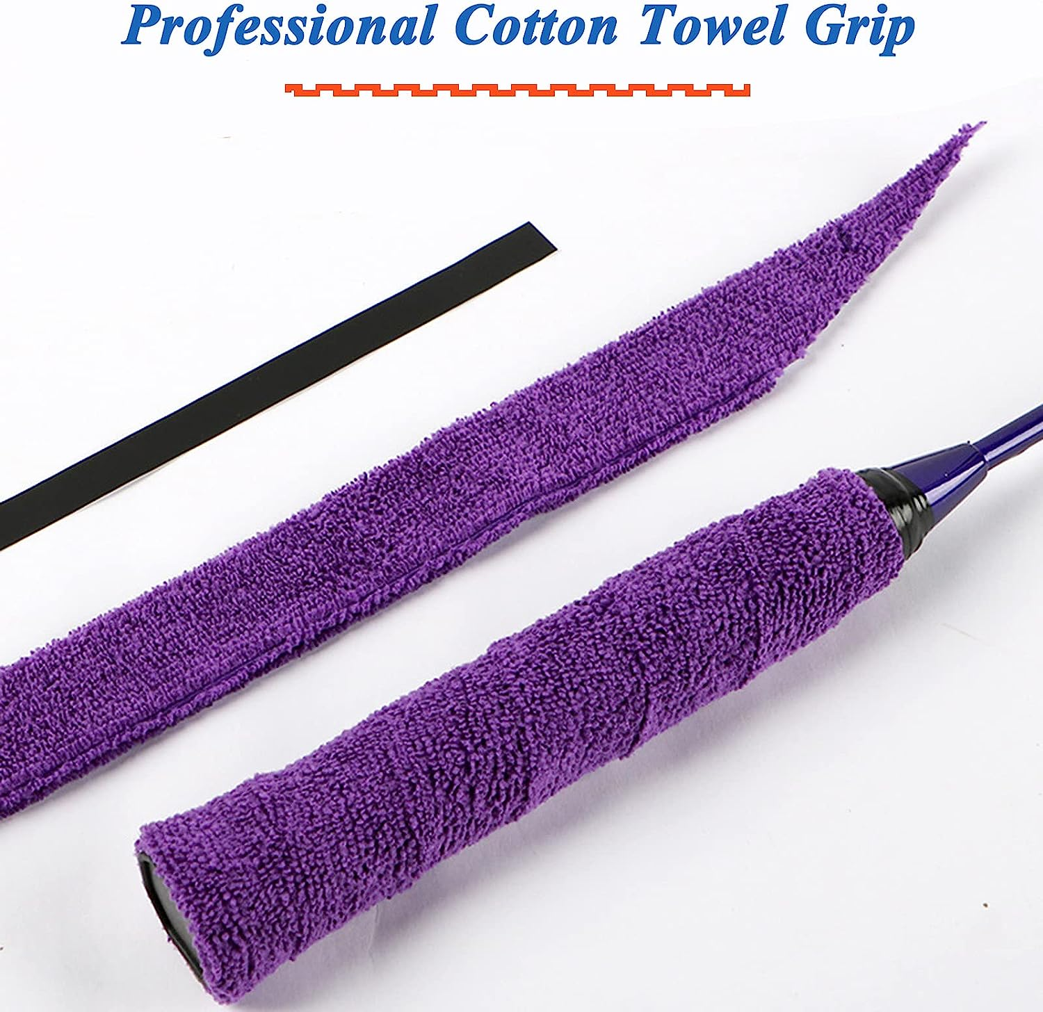 Cotton Towel Grip Super Absorbent-Towel - Tennis Racket Overgrip Upgraded Anti-Skid Racquet Grip Sweatband Tape Overgrip Wraps for Tennis Badminton Bike Handle Yellow image number 2