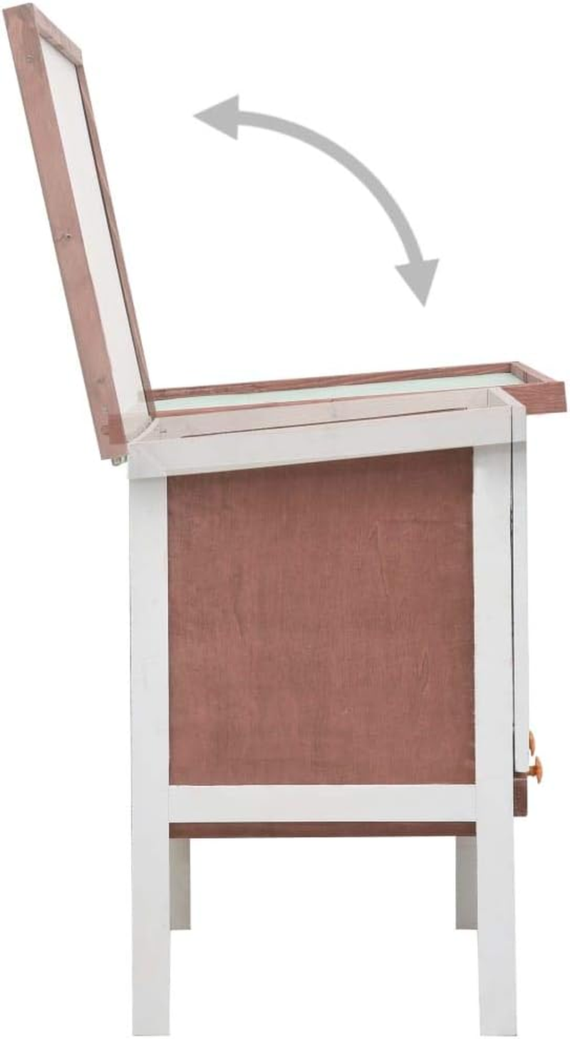 Elevated Wooden Rabbit Hutch, Indoor/Outdoor Bunny Cage with Weatherproof Green Asphalt Roof,Slide Bolt Latch and Removable Tray for Rubbit,Guinea Pig,Hamster (Brown, 90L X 45W X 65H) image number 1