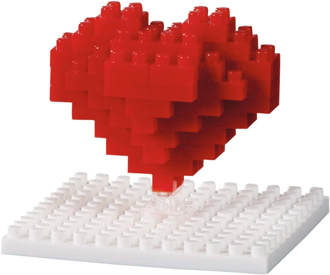 Idena 40153 - Heart Postcard with a 3D Model Building Set with 42 Original Brixies Mini Building Blocks, Difficulty Level 1, Greeting Card or Children and Adults image number 2
