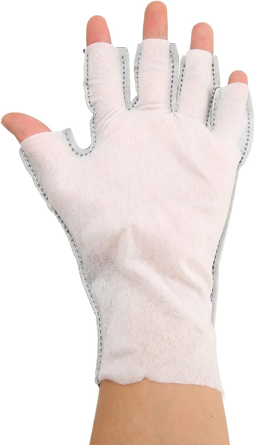Anti UV Gloves, Breathable Fingerless Manicures Protection Gloves, Skin Friendly Elastic UV Gloves for Gel Nail Lamp, Hiking, Paddling, Driving, Canoeing, Kayaking