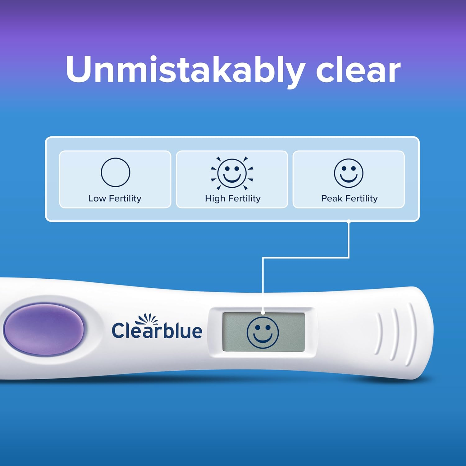 Clearblue Advanced Digital Ovulation Test Kit (OPK). Double Your Chances of Getting Pregnant, 1 Digital Holder and 10 Ovulation Tests, Try the FREE Clearblue Period & Cycle Tracker App image number 2