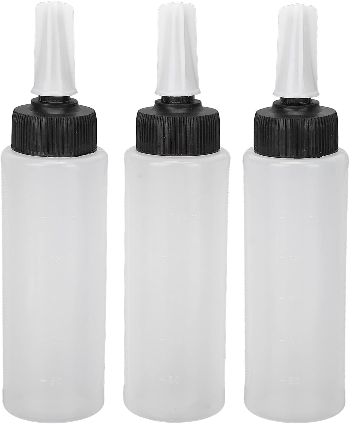 Empty Hair Applicator Bottle, Hair Color Shampoo Applicator Bottle, Refillable Hair Salon Squeeze Bottle with Cap, Empty Applicator Bottle, 3 Pack image number 5