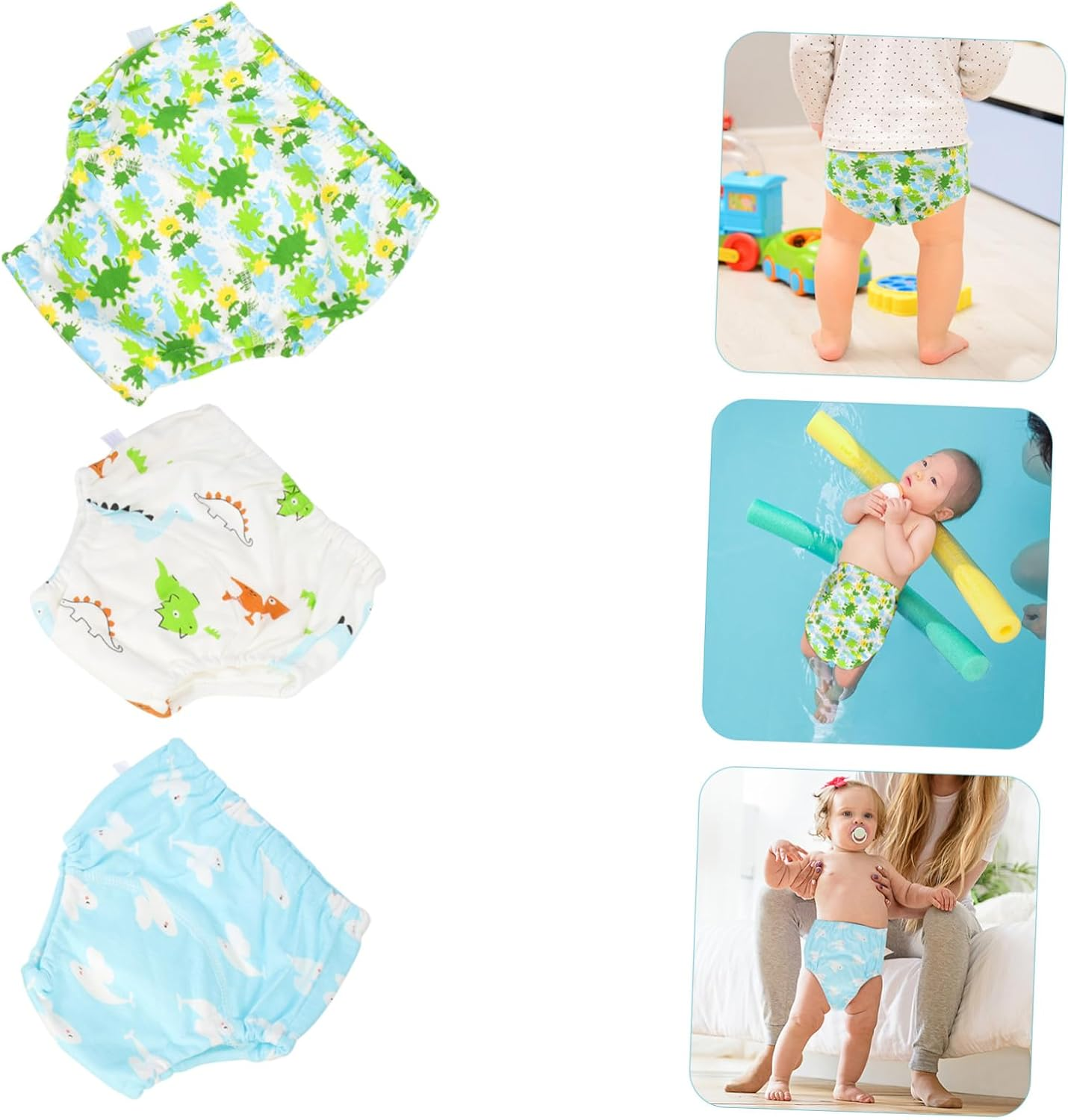 BESPORTBLE 3Pcs Reusable Swim Diapers Swim Pant for Boys and Comfortable Breathable Swimming Supplies image number 4