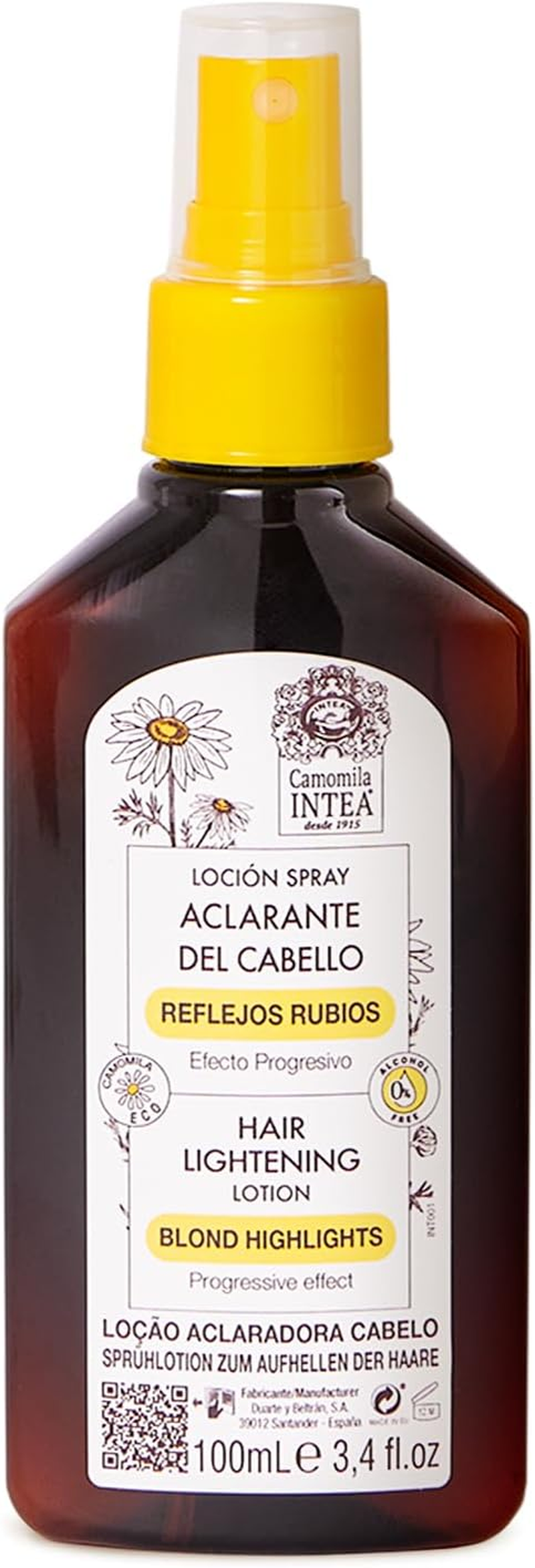 Camomile Natural Blonde Highlights Hair Lightening Spray 100 Ml - Go Blonder without Hair Dye - Hair Lightener Suitable for Brunettes or Blondes to Achieve Blonde Highlights