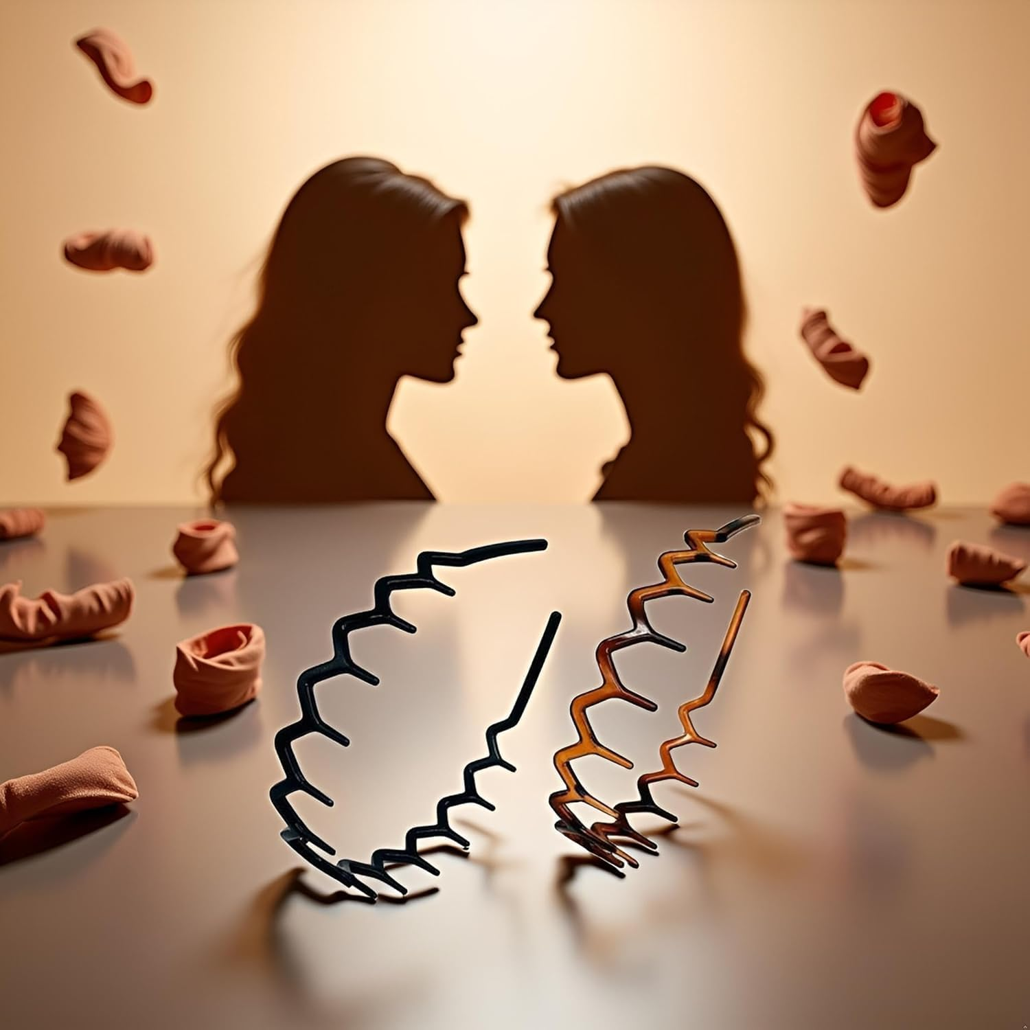 Zigzag Headband with Teeth for Women and Girls, Wavy Comb Plastic Zigzag Black Plastic Tooth Hair Accessories 2 Pack