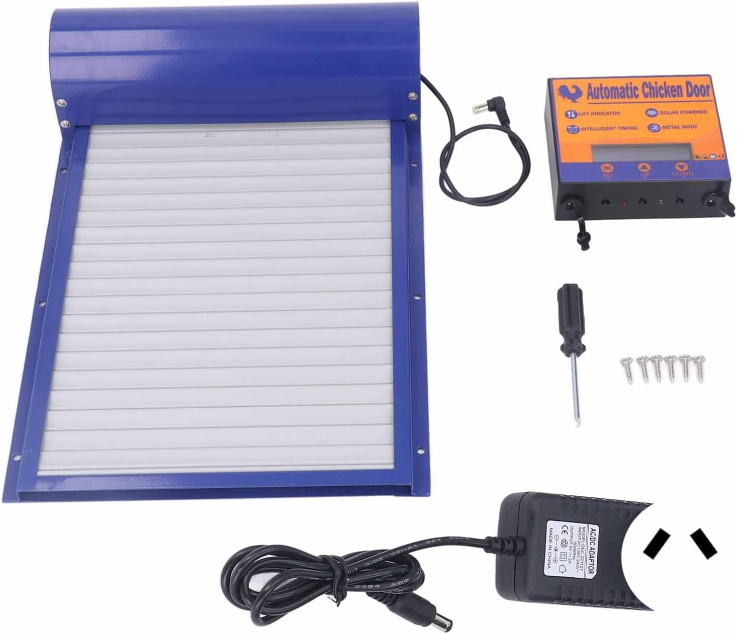 Automatic Chicken Coop Door, Battery Operated Aluminum Chicken Coops Door with Timer and HD LED Display, Auto Chicken Coop Door Opener for Suitable Size Chickens and Ducks image number 3