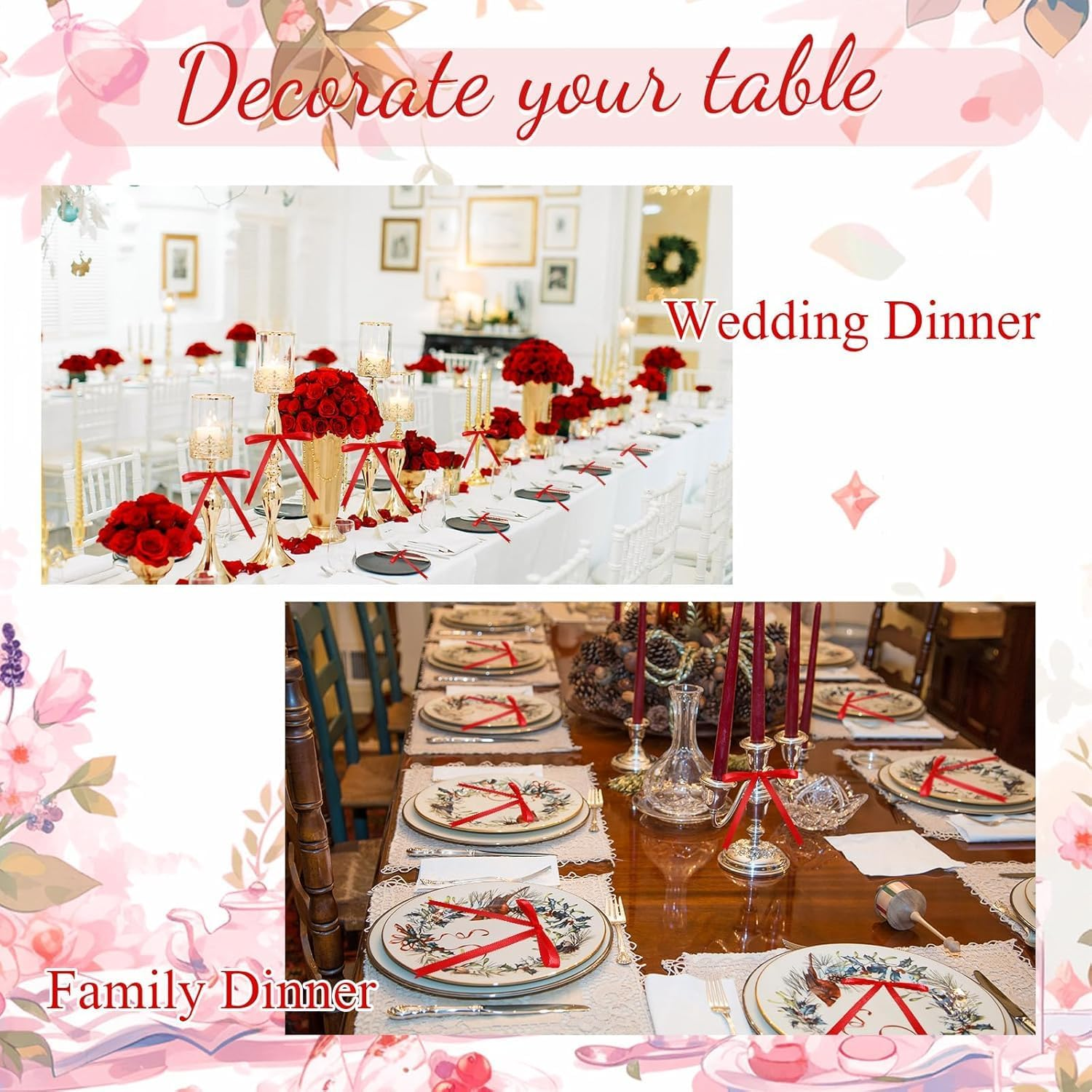 30 Pcs Velvet Christmas Tree Bows Door Garland Decor Vintage Wreath Bow for Wreaths, Gifts and Christmas Home Decor, DIY Craft Wreaths Indoor Outdoor Home Decorations (Red) image number 1