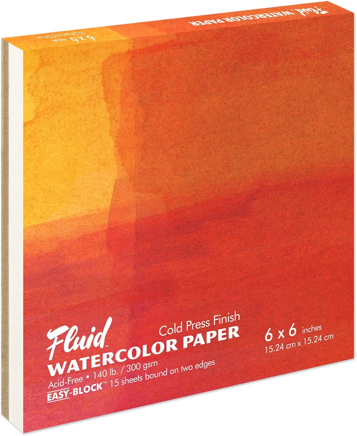 Speedball Fluid 300GSM Cold Press Watercolour Block Pad, 6-Inch X 6-Inch Size image number 2