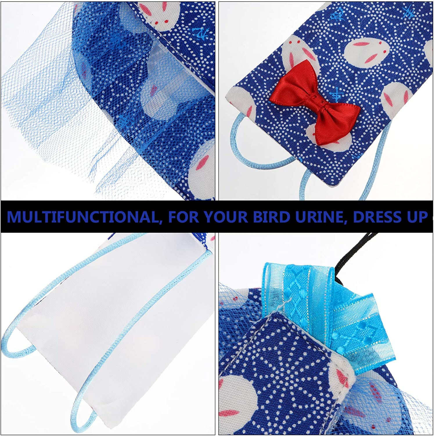 POPETPOP Bird Diaper Parrot Washable Nappies Flight Suits Reusable Pet Clothes Supplies XL image number 3