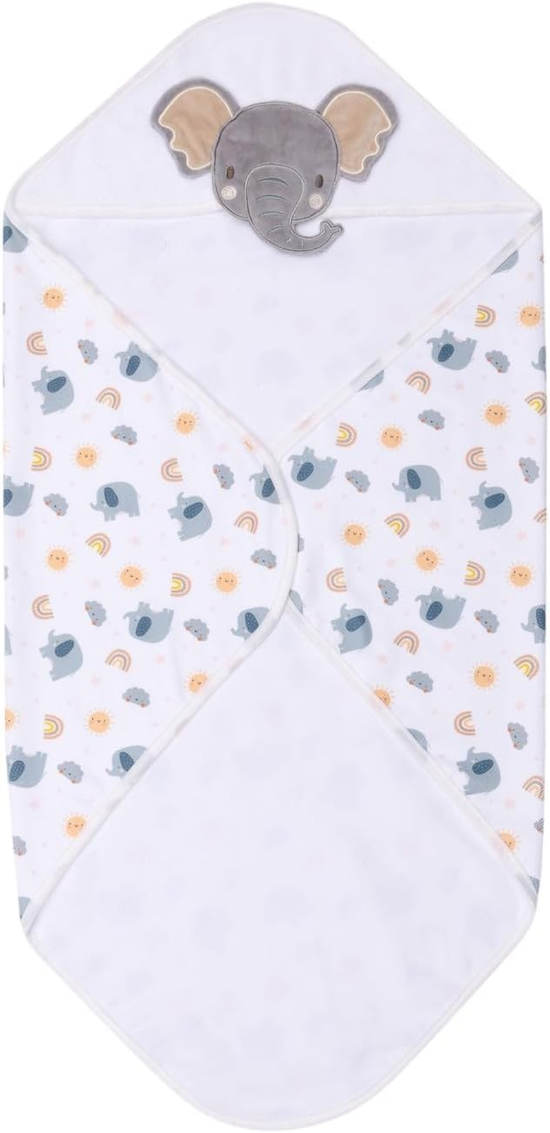 Splosh Baby Elephant Hooded Towel, Grey image number 1