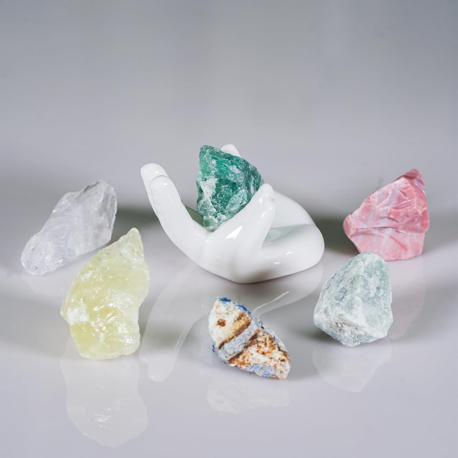 Anxiety Release Crystal Set - 6 Natural Stones for Calming Panic & Easing Overthinking