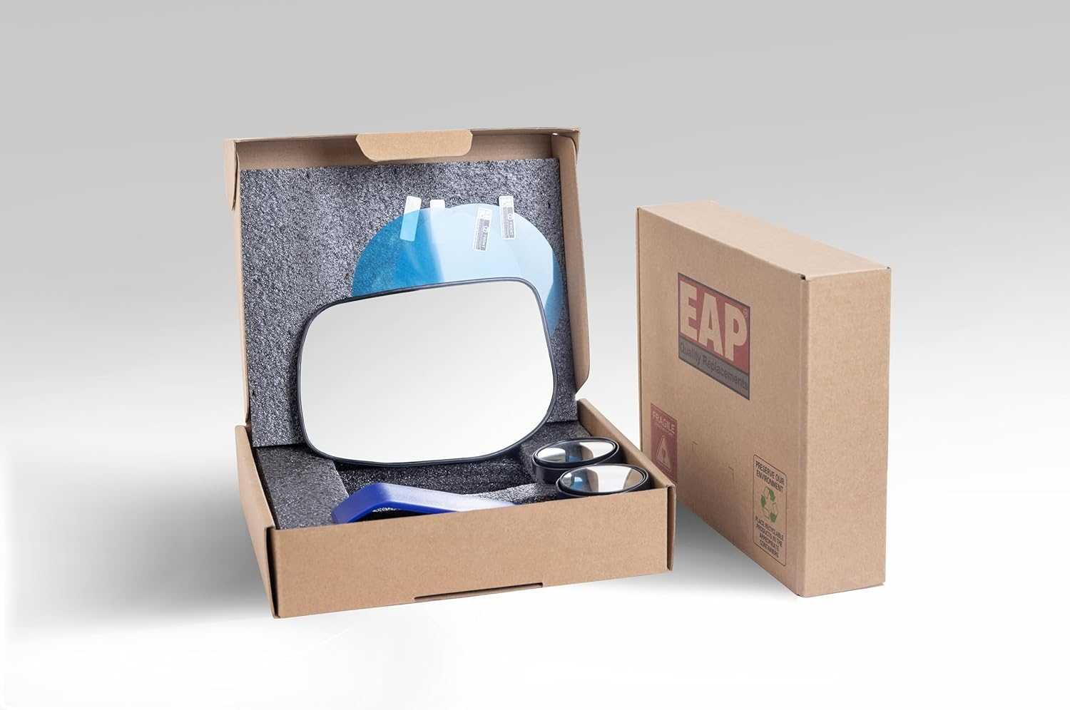 EAP Driver Side Mirror Glass Compatible with Toyota Corolla 2008-2013 (Japan Built), Heated, 8796112C60 8796112D80