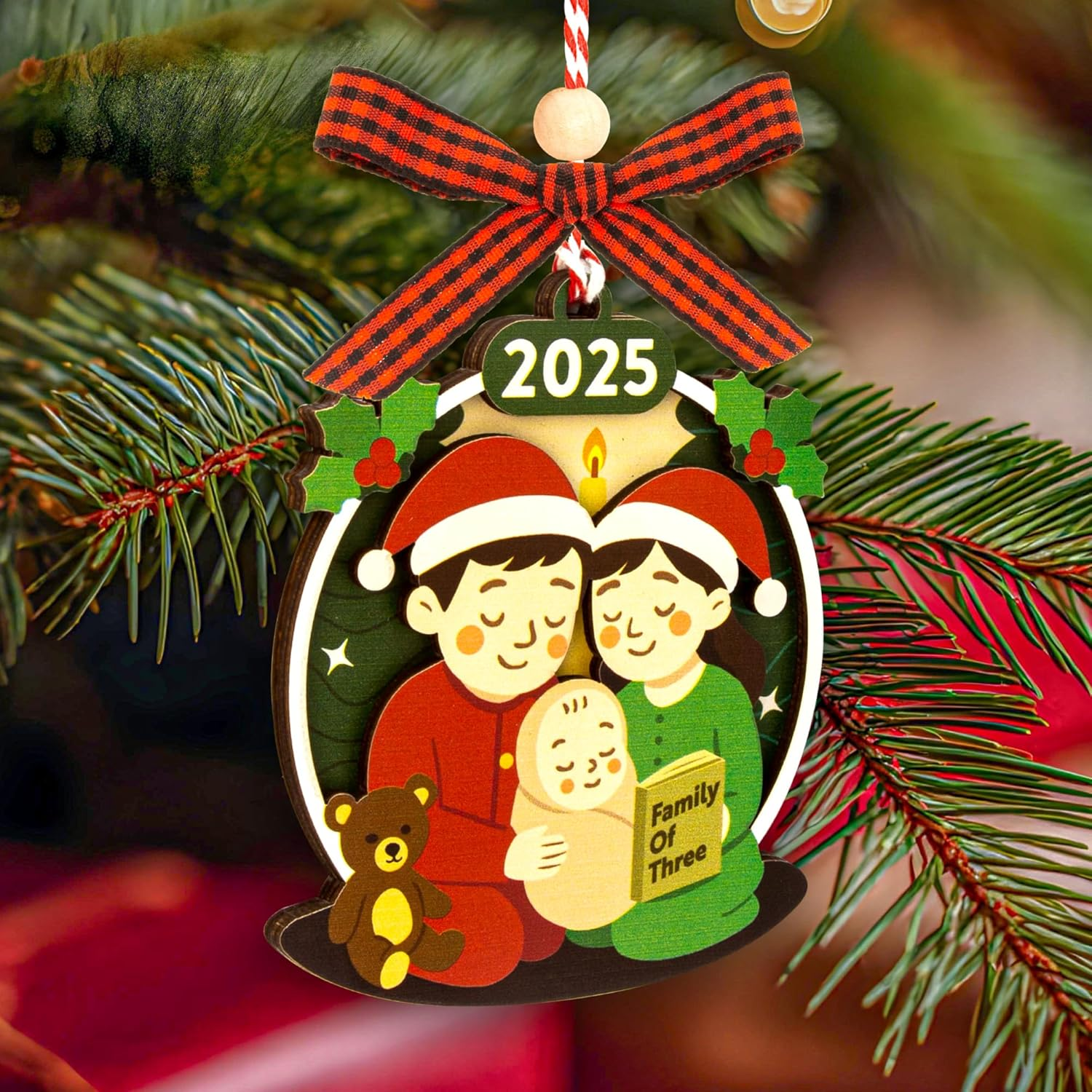 New Home Ornament 2025 - Our First Home Ornament 2025 for Christmas Tree Decorations, Christmas Ornaments New Homeowner Gifts Ideas, House Warming Gifts for Couples