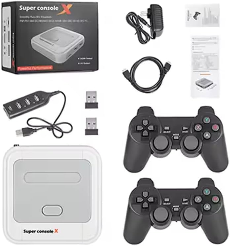 Console X &ndash; Built-In 30,000+ Retro Games, 4K HD Video Game Console with Dual Wireless Controllers, Supports Ps1/N64/Arcade Classics image number 2