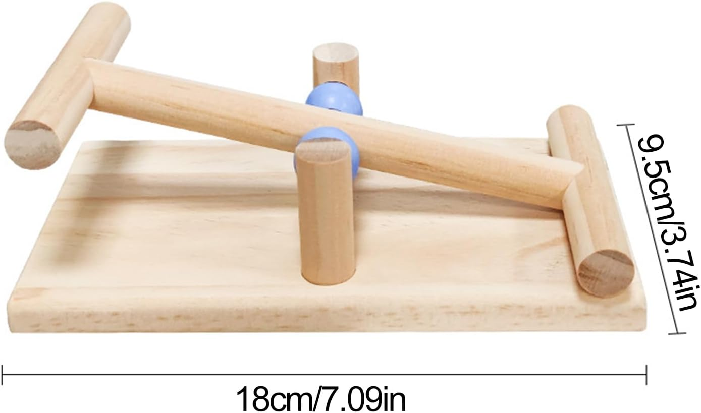 Toys for Birds, Parakeet Seesaw Wood, Tabletop Parakeet Play Exercise Training Tool, Interactive Balance Toy for Cockatiels Lovebirds Macaw image number 6