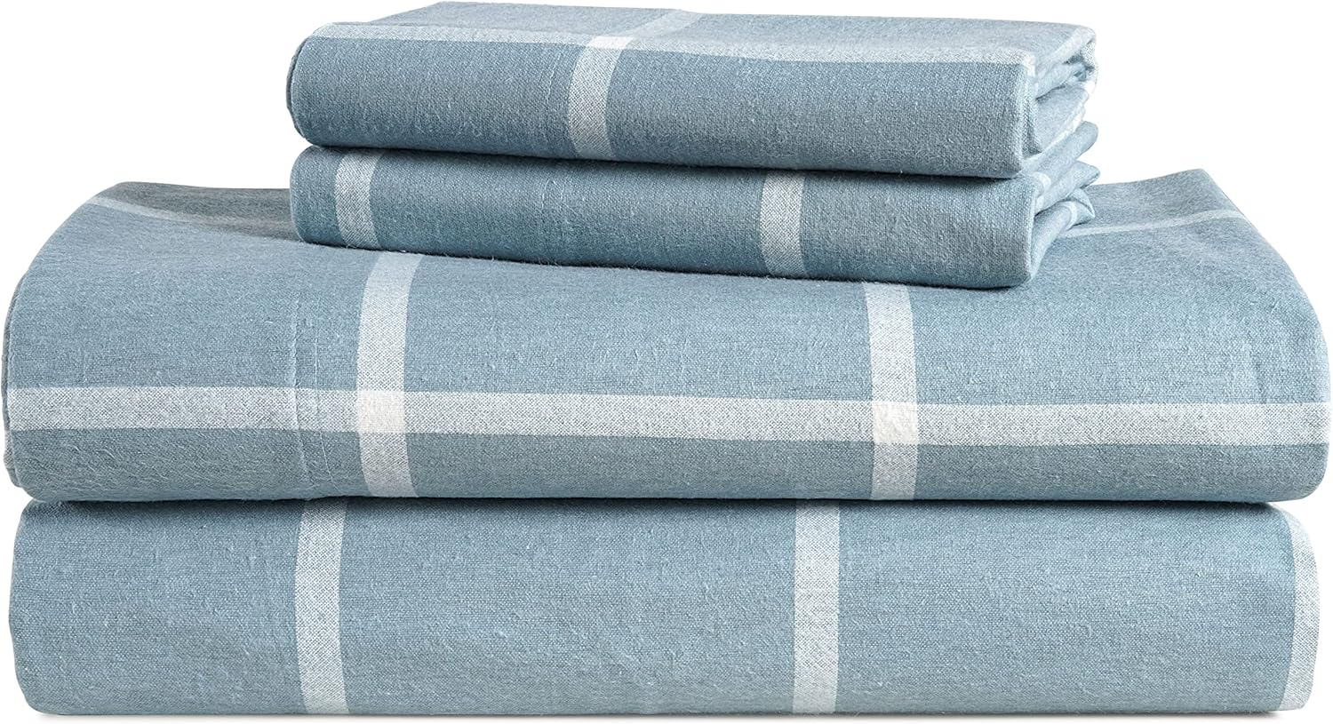 LANE LINEN 100% Cotton King Size Bed Sheets Set - Brushed for Extra Softness - Lightweight 100% Cotton Sheets King Size Set - Warm & Cozy Flannel Cotton Bed Sheets, 15" Deep Pocket - Sepia Rose