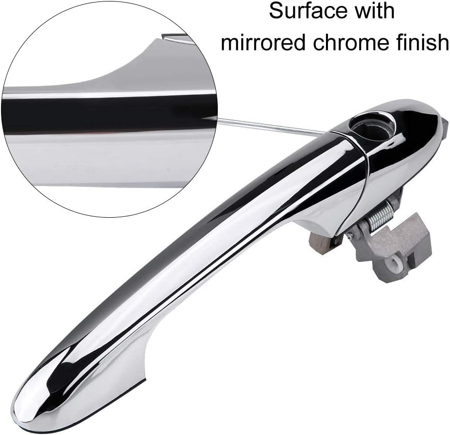 Exterior Door Handle,Right Hand Drive Outer Door Handle for Fiat 500 - OEM 735592026, 73545876(Pull the Hand on the Right) image number 1