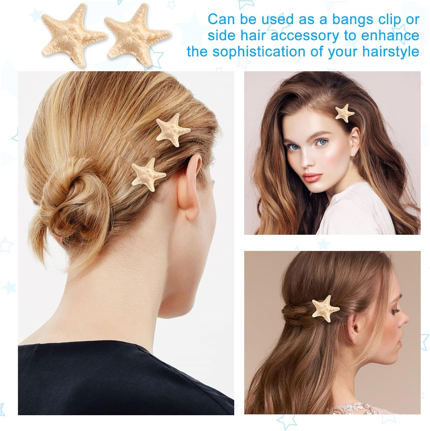 Diyxisk Starfish Hair Clips Girls, 15 Pieces Cute Hair Accessories for Women, Resin Hair Clips, Crocodile Clips for Girls, for Children'S Birthdays, School Performances, Family Reunions image number 3