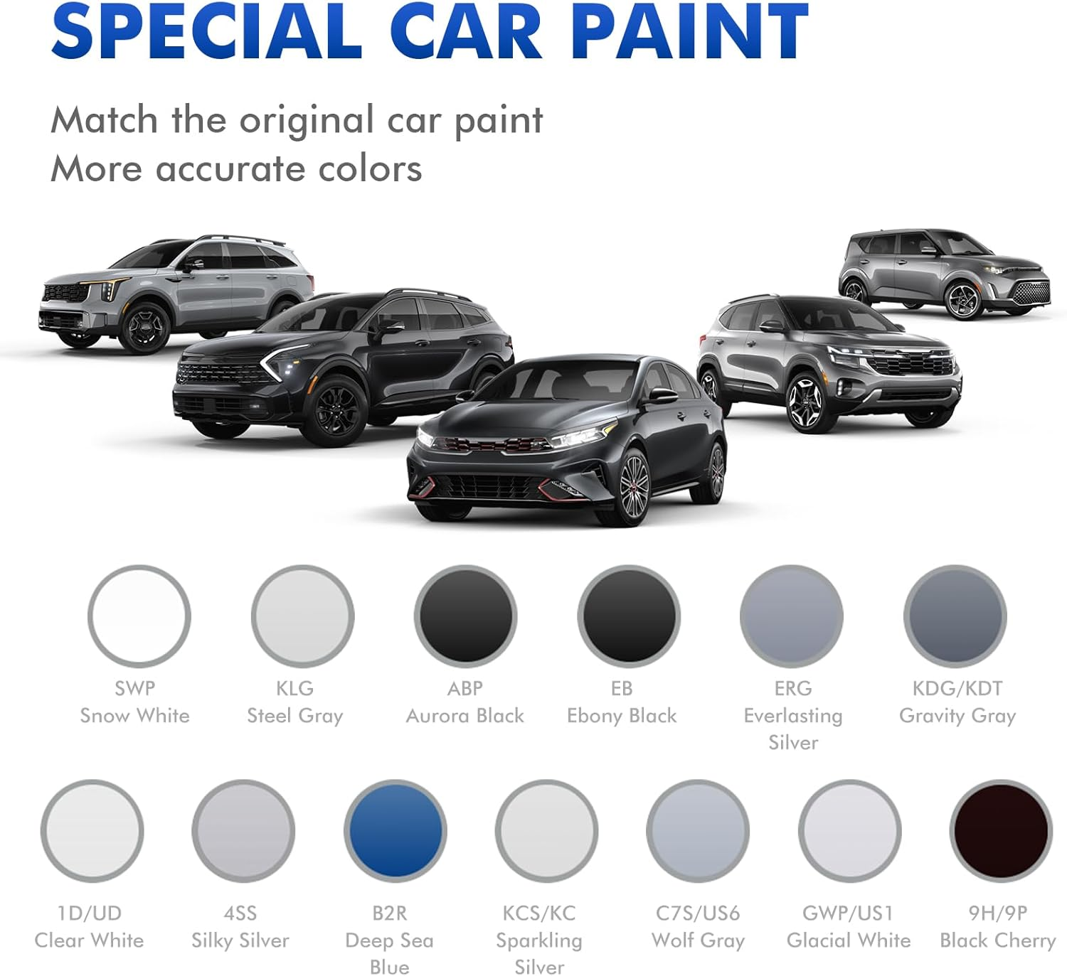 4SS Silky Silver Touch up Paint for Kia, DIY Car Paint Scratch Repair Kit, Automotive Paints, Quick & Easy Fix Scratch Repair for Forte/Sportage/Sorento/Soul/Carnival/Niro/Seltos/Rio/Optima image number 1